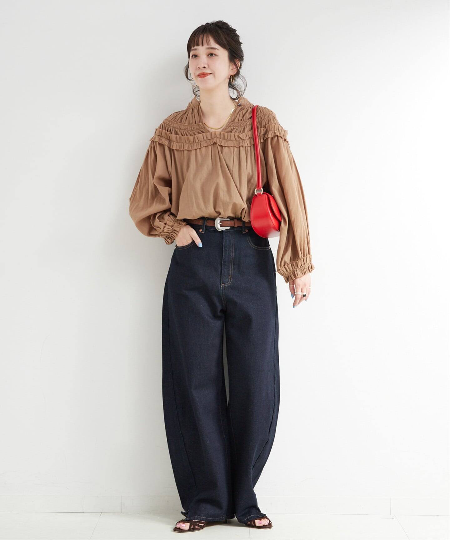 追加6》ウォッシャブル / DU JOUR/デュ ジュール BARREL BAGGY JEAN