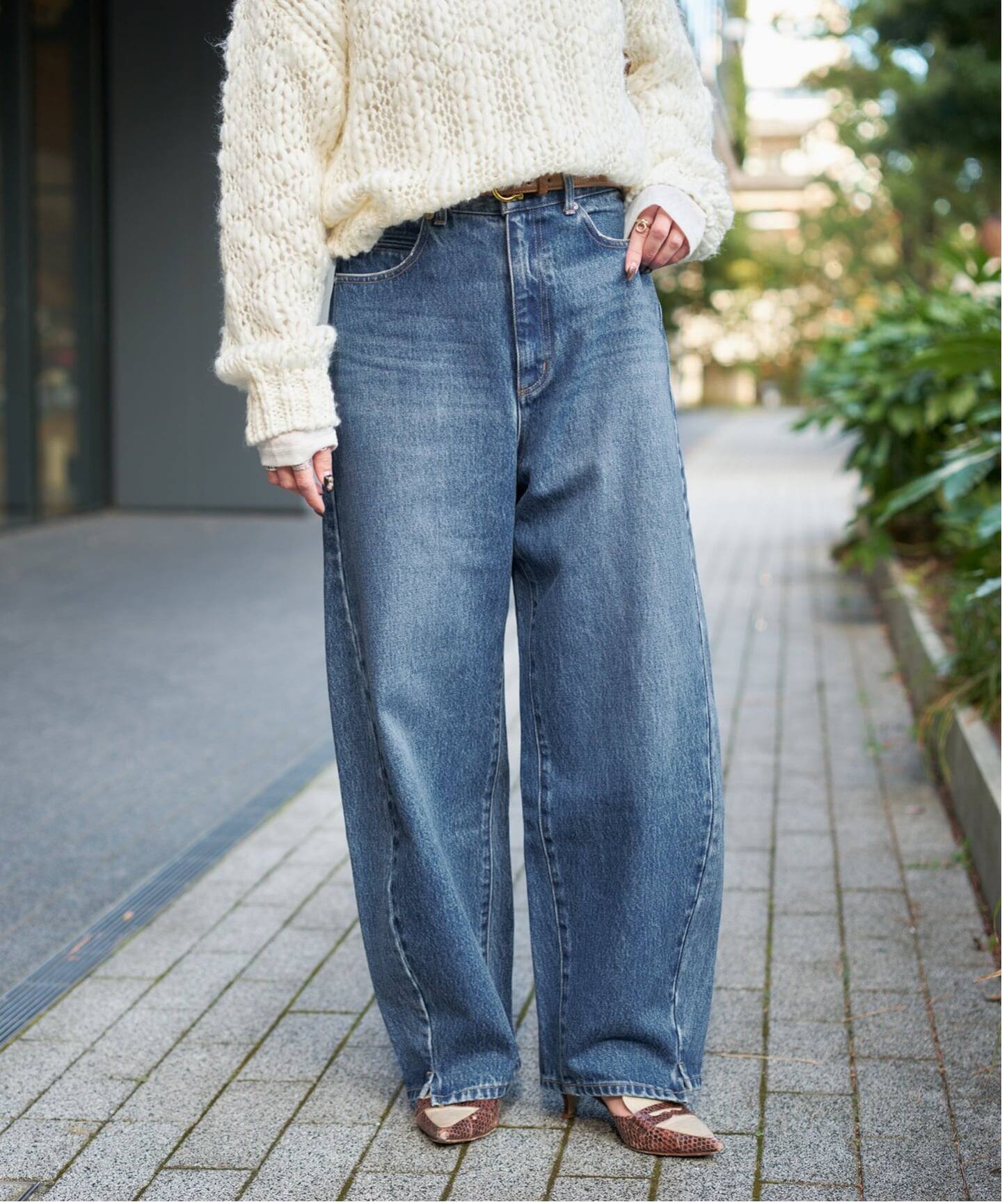 追加6》ウォッシャブル / DU JOUR/デュ ジュール BARREL BAGGY JEAN