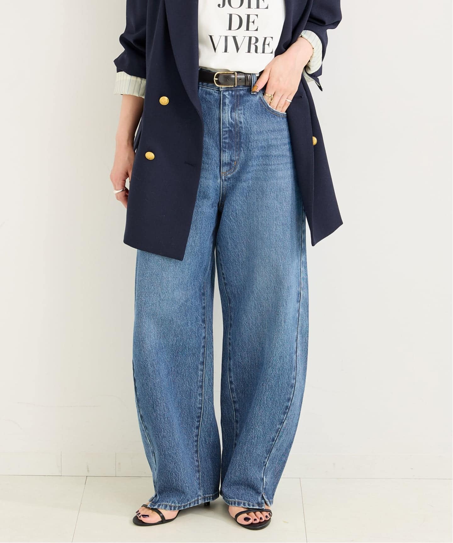 追加6》ウォッシャブル / DU JOUR/デュ ジュール BARREL BAGGY JEAN