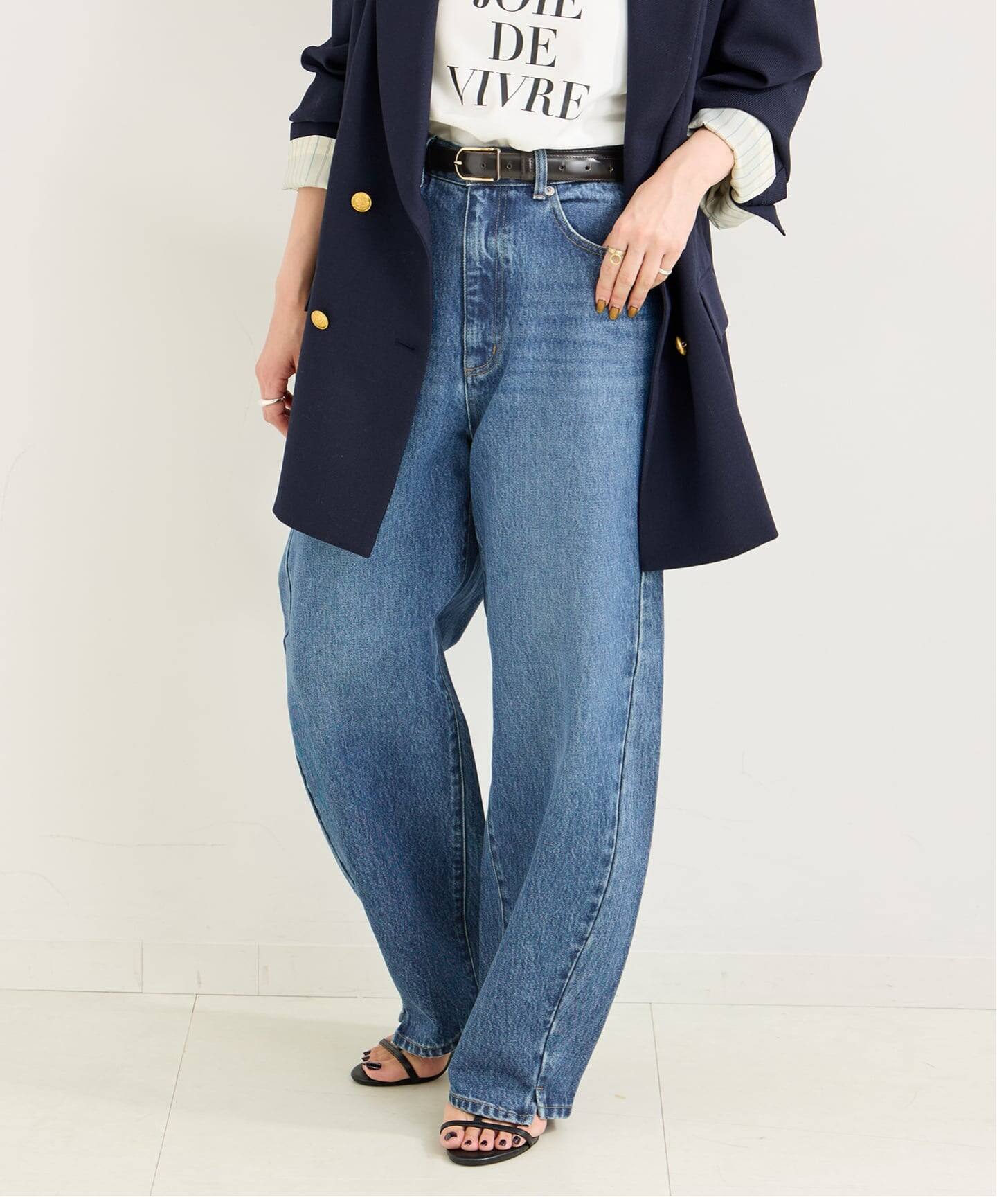 追加6》ウォッシャブル / DU JOUR/デュ ジュール BARREL BAGGY JEAN