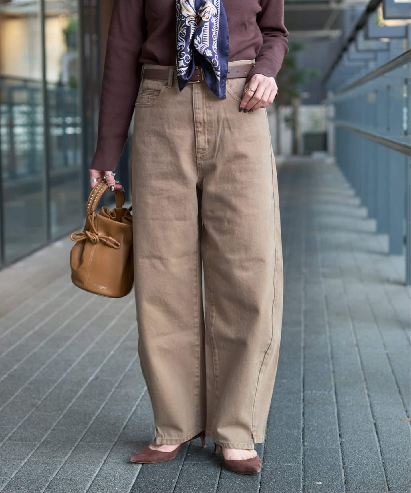 追加7》ウォッシャブル / DU JOUR / デュ ジュール BARREL BAGGY JEAN