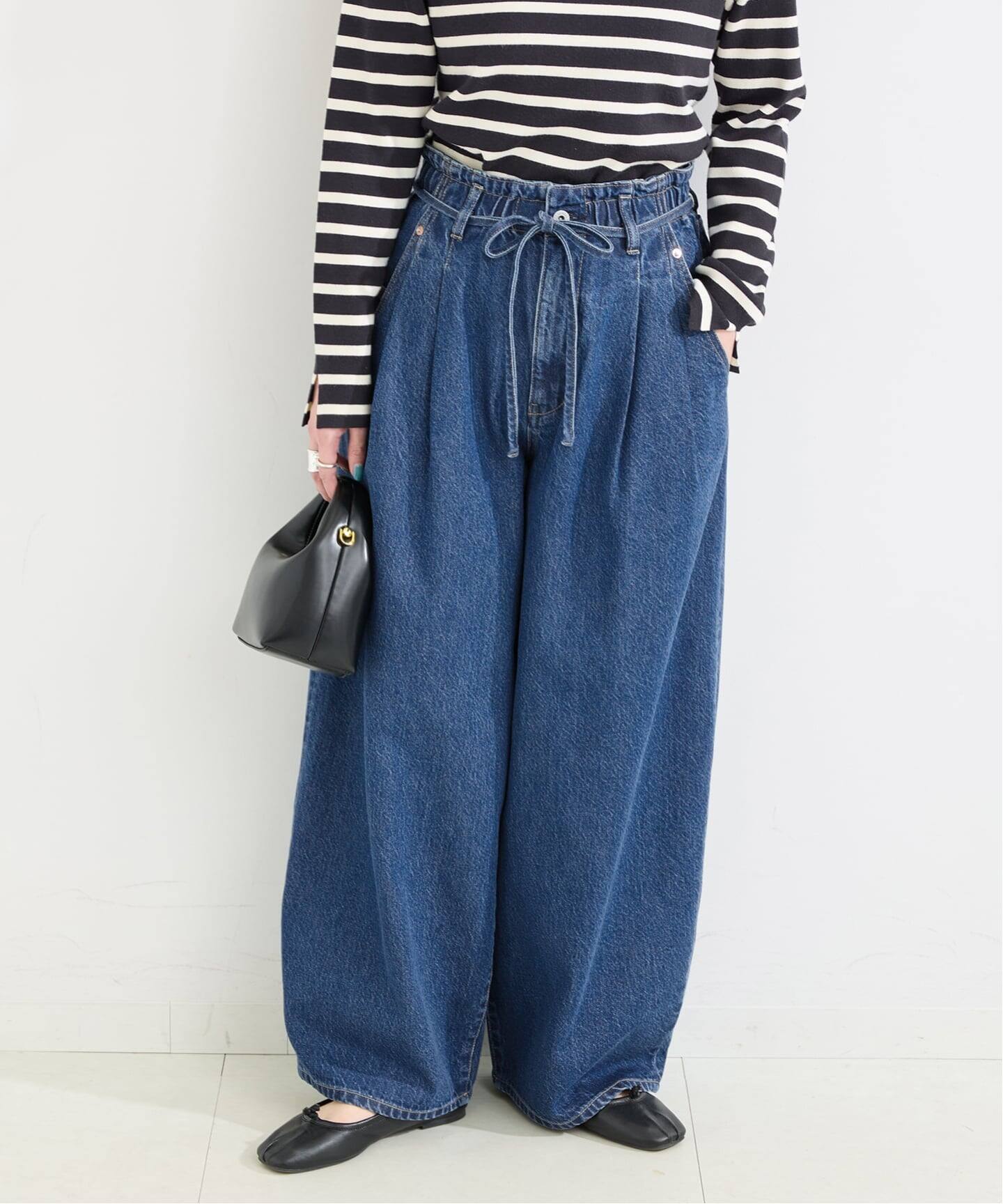 ウォッシャブル / DU JOUR / デュ ジュール DRAW-SASH PEG JEAN