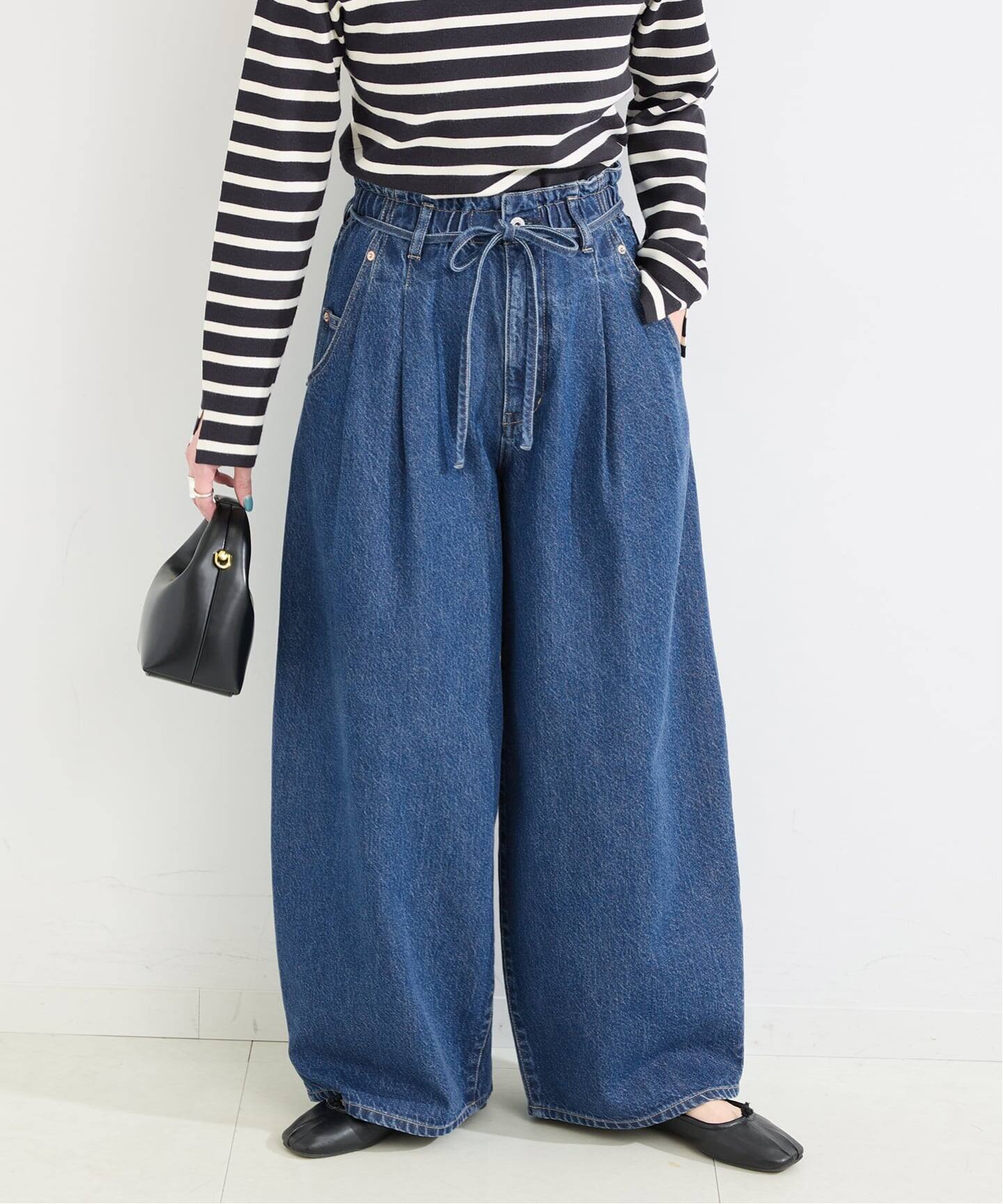 ウォッシャブル / DU JOUR / デュ ジュール DRAW-SASH PEG JEAN