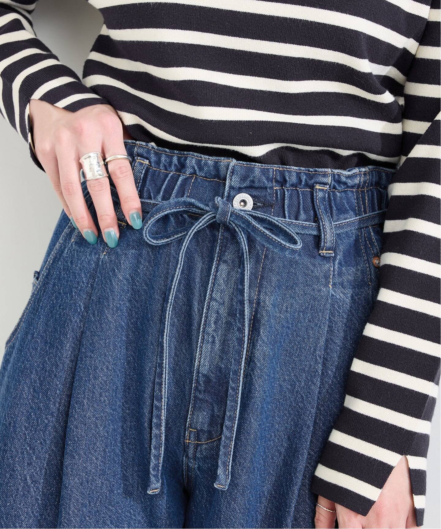 ウォッシャブル / DU JOUR / デュ ジュール DRAW-SASH PEG JEAN