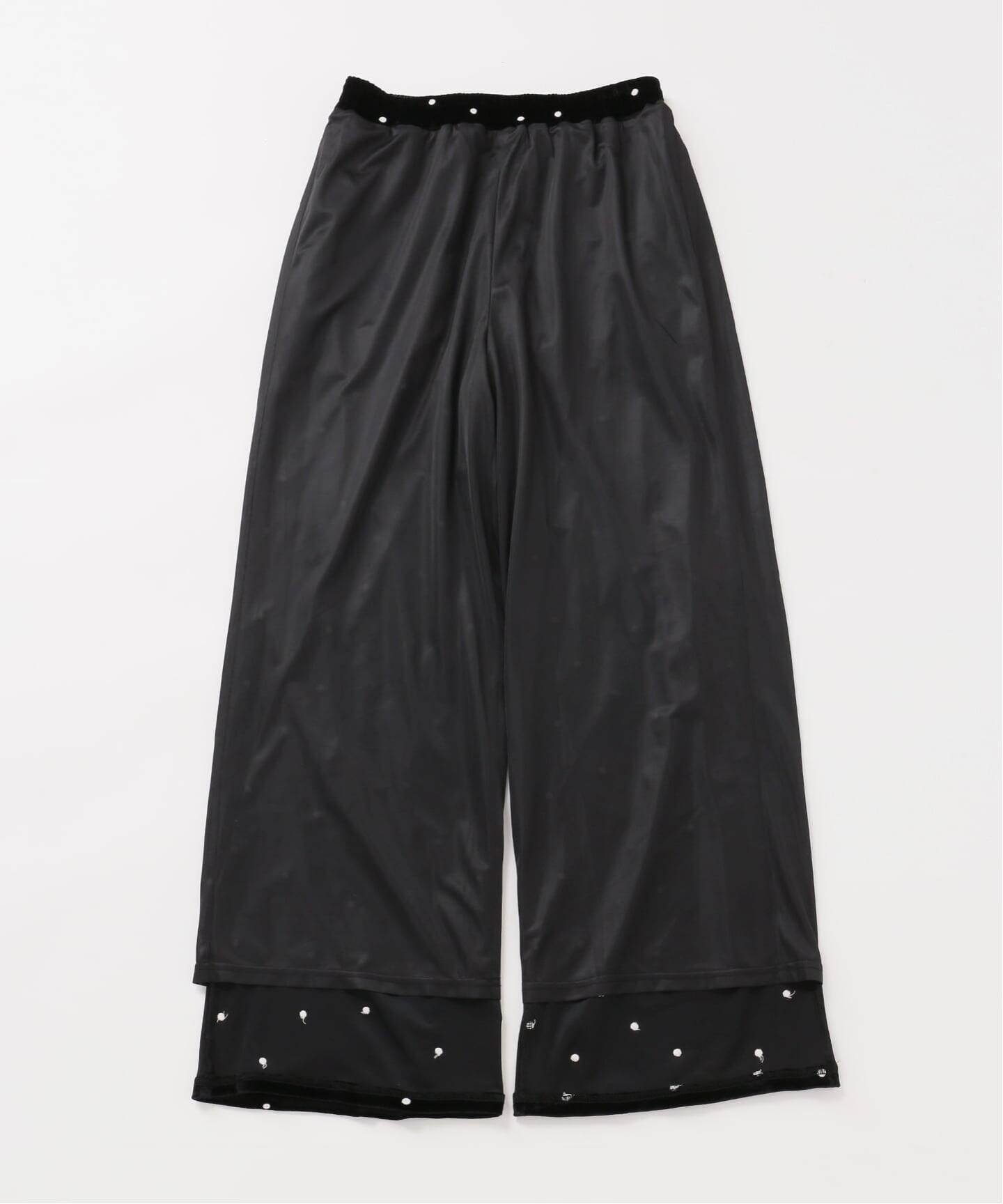 liten 柄ベロアパンツ　beige×black 新品未使用 手洗い可 / ベロアパンツ（その他パンツ）｜B.C STOCK（ベーセー