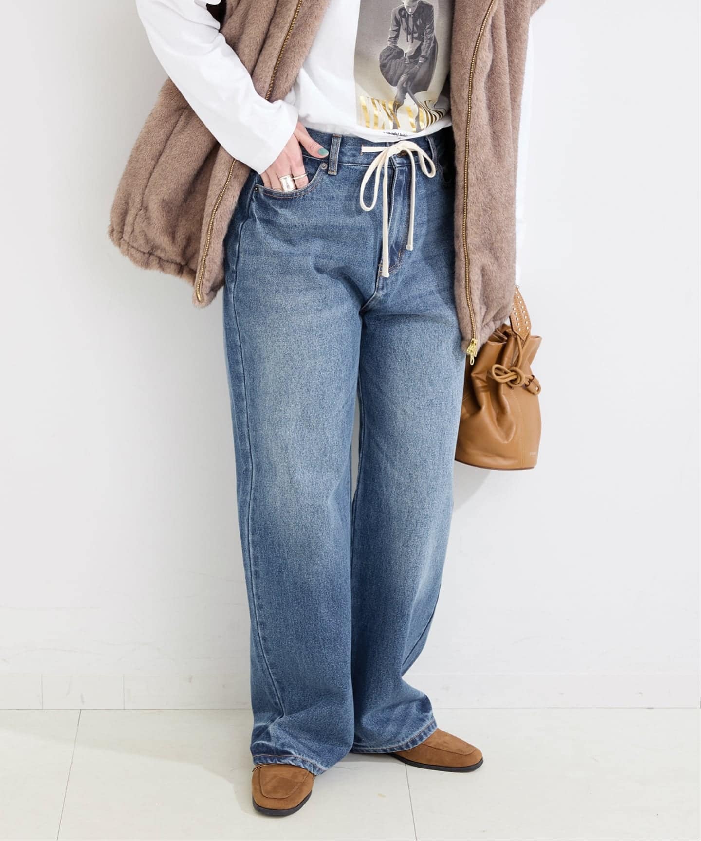 WEB限定】ウォッシャブル /ドロストデニム（デニムパンツ・ジーンズ