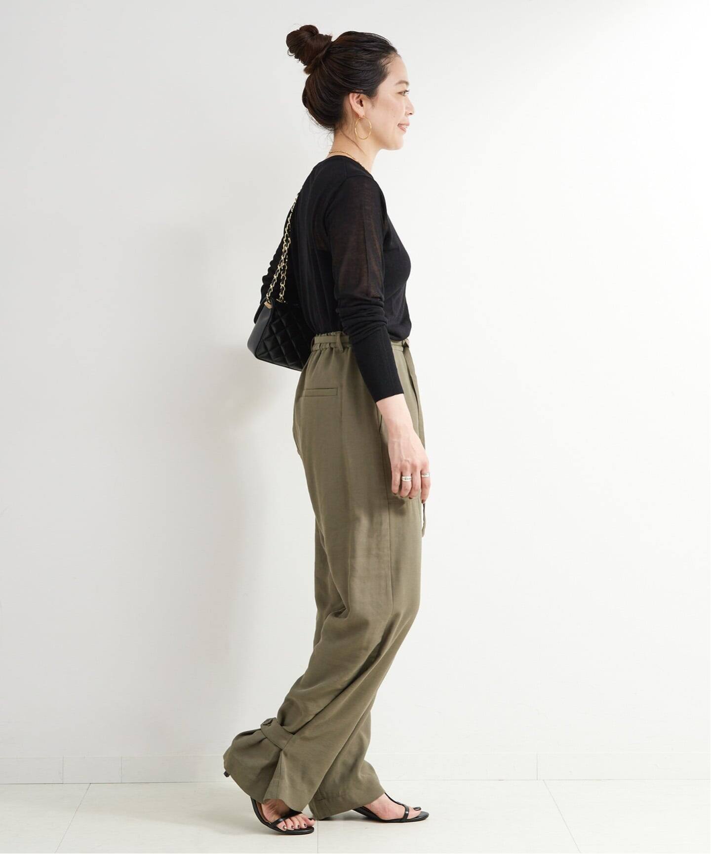 【裾上げ有】イエナ　ウォッシャブル カーゴスラックス　40 カーキ 裾上げ有】イエナ ウォッシャブル カーゴスラックス 40 カーキ