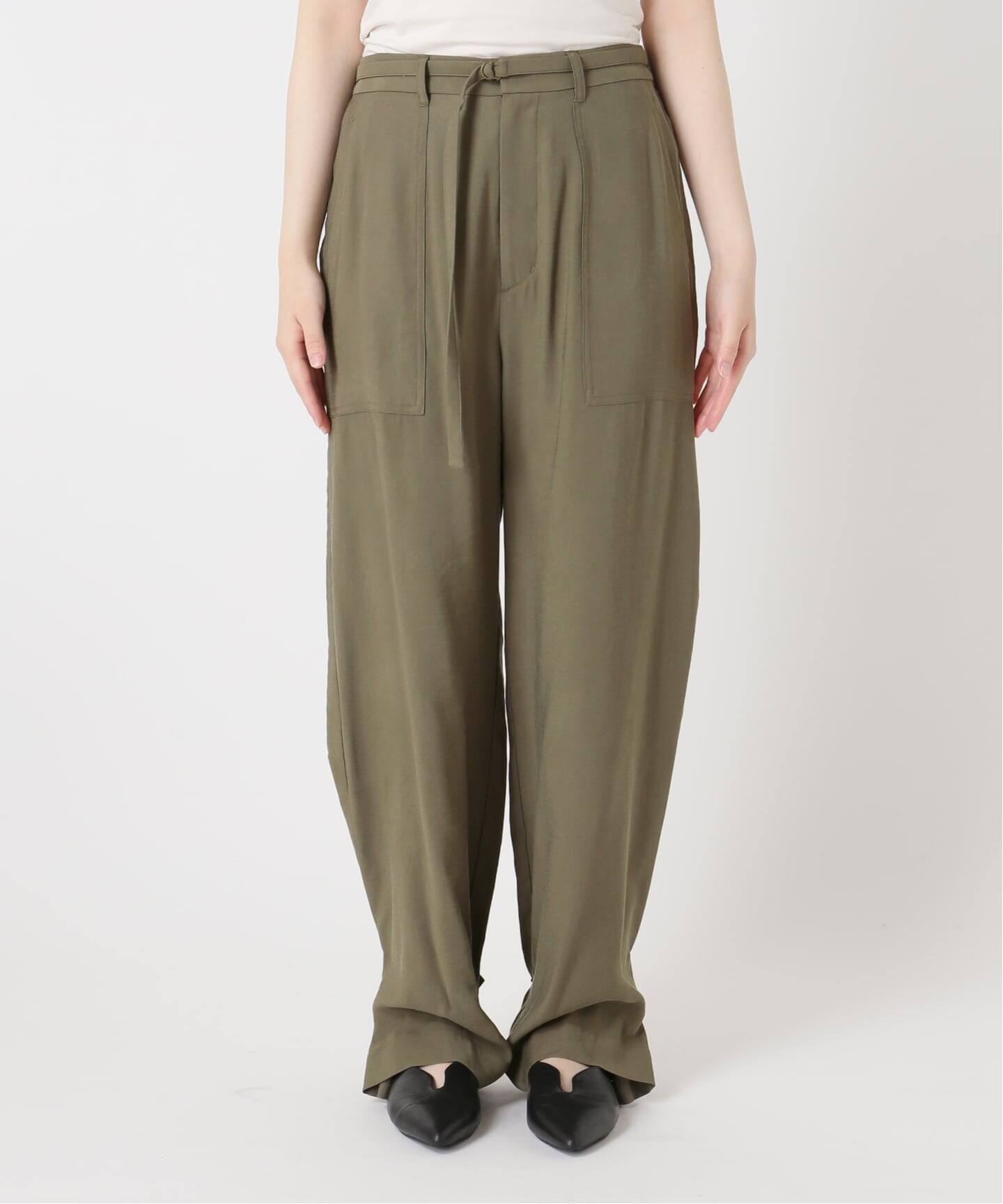 ウォッシャブル / タブヘムパッチポケットパンツ（スラックス