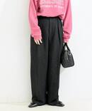 手洗い可 / スパンコールツイードタックワイドパンツ