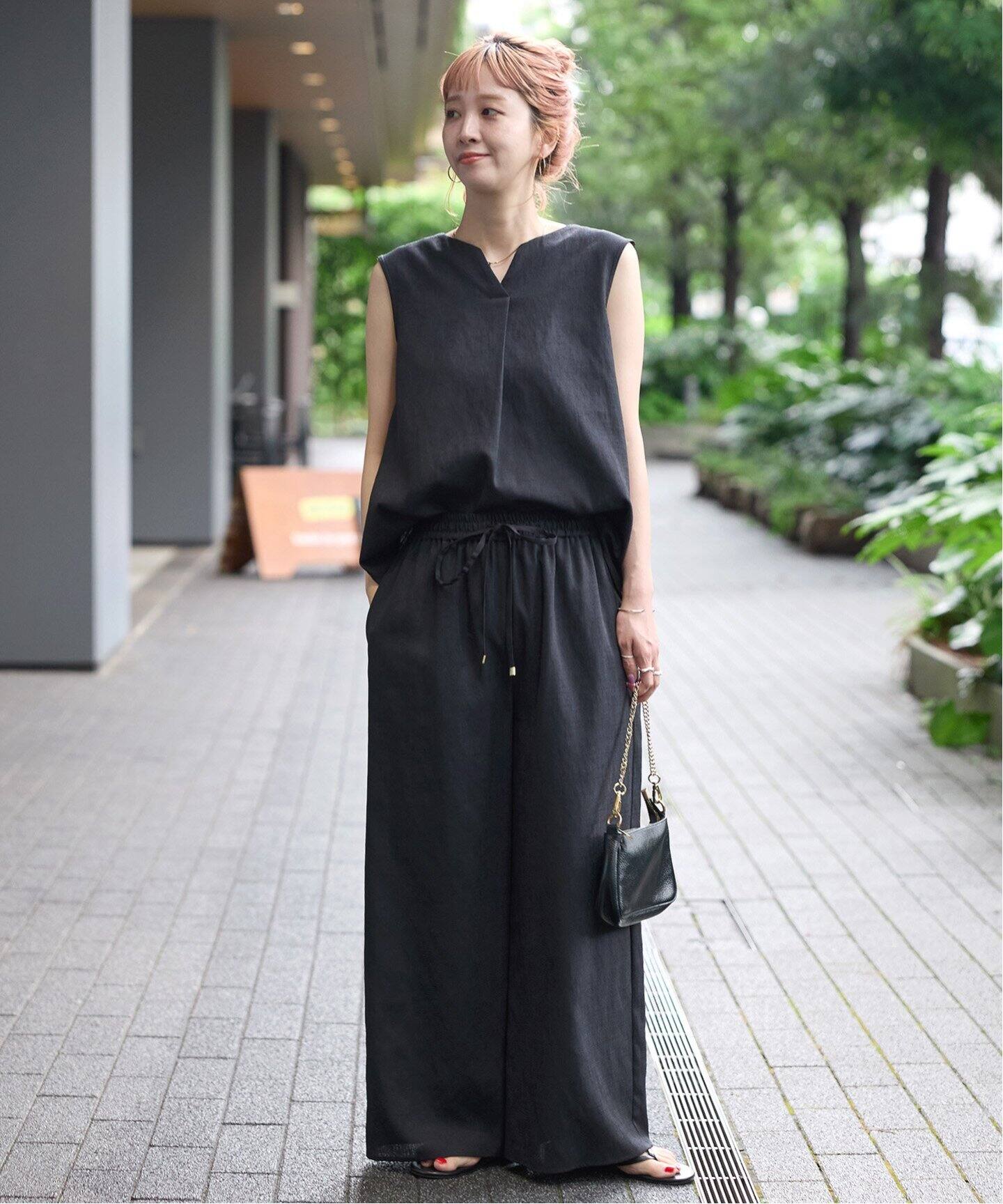 Spick and 向かっ Span リネンライクセットアップ
