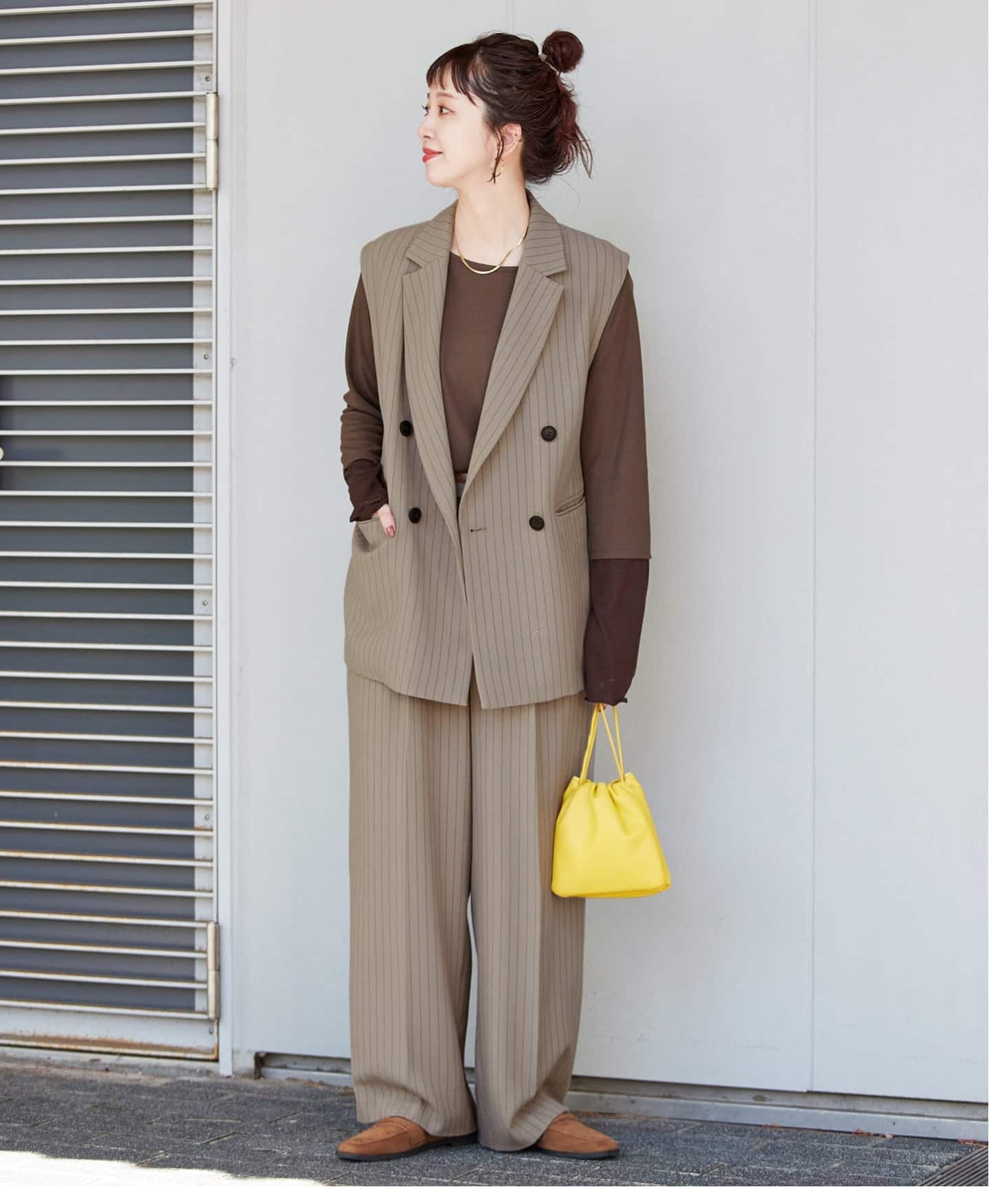 2点セット》手洗い可 / ジレ+2タックパンツセット（その他パンツ