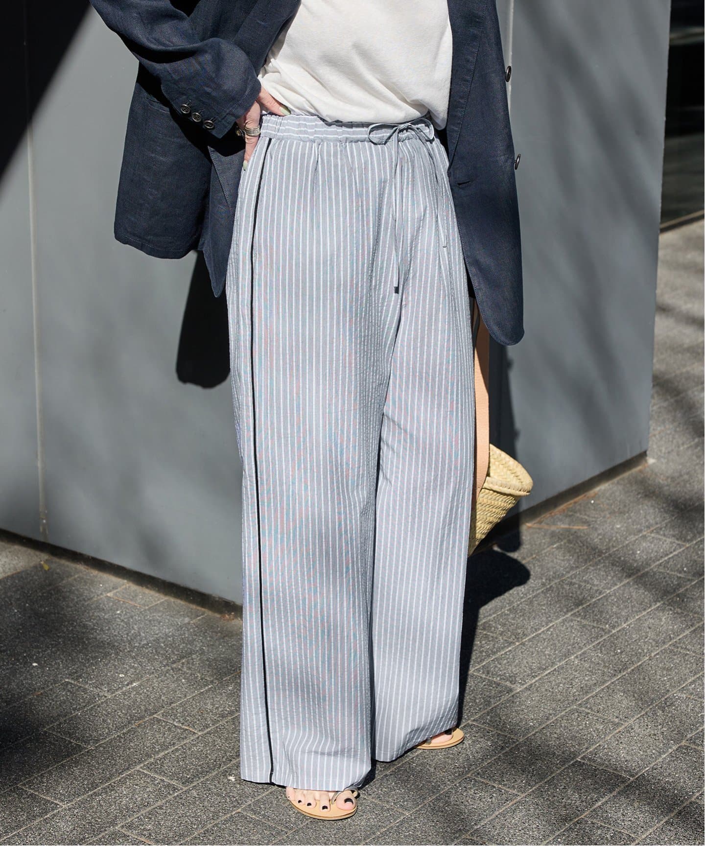 TOKYO BASIC ワイドパンツ パンツレディース レディース 先染め