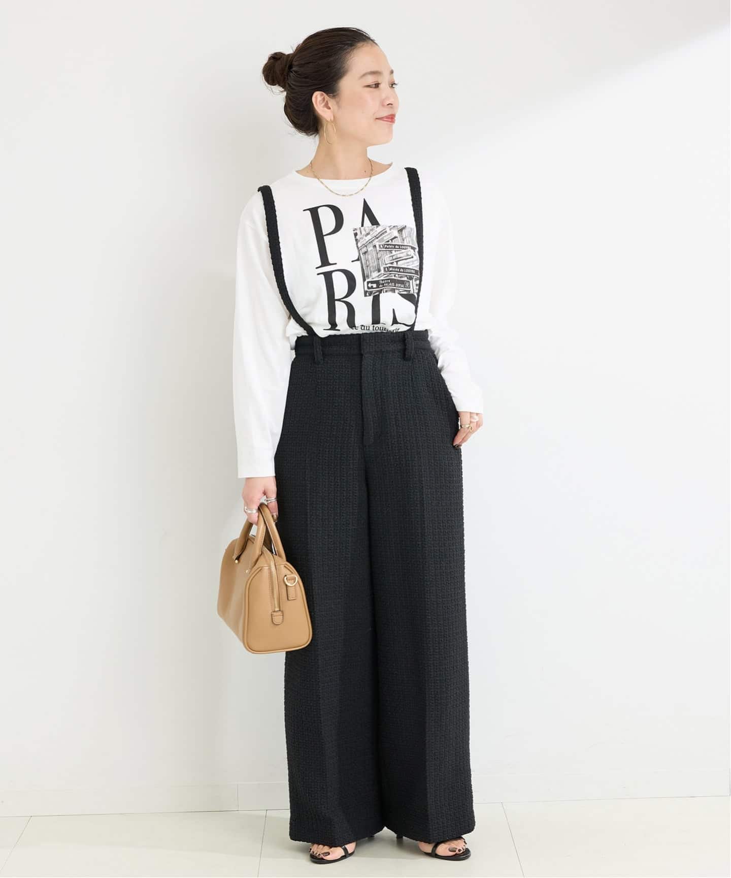 Veronique Branquinho オールシルク スラックス 予約》手洗い可 / 格子織りワイドパンツ（スラックス）｜B.C