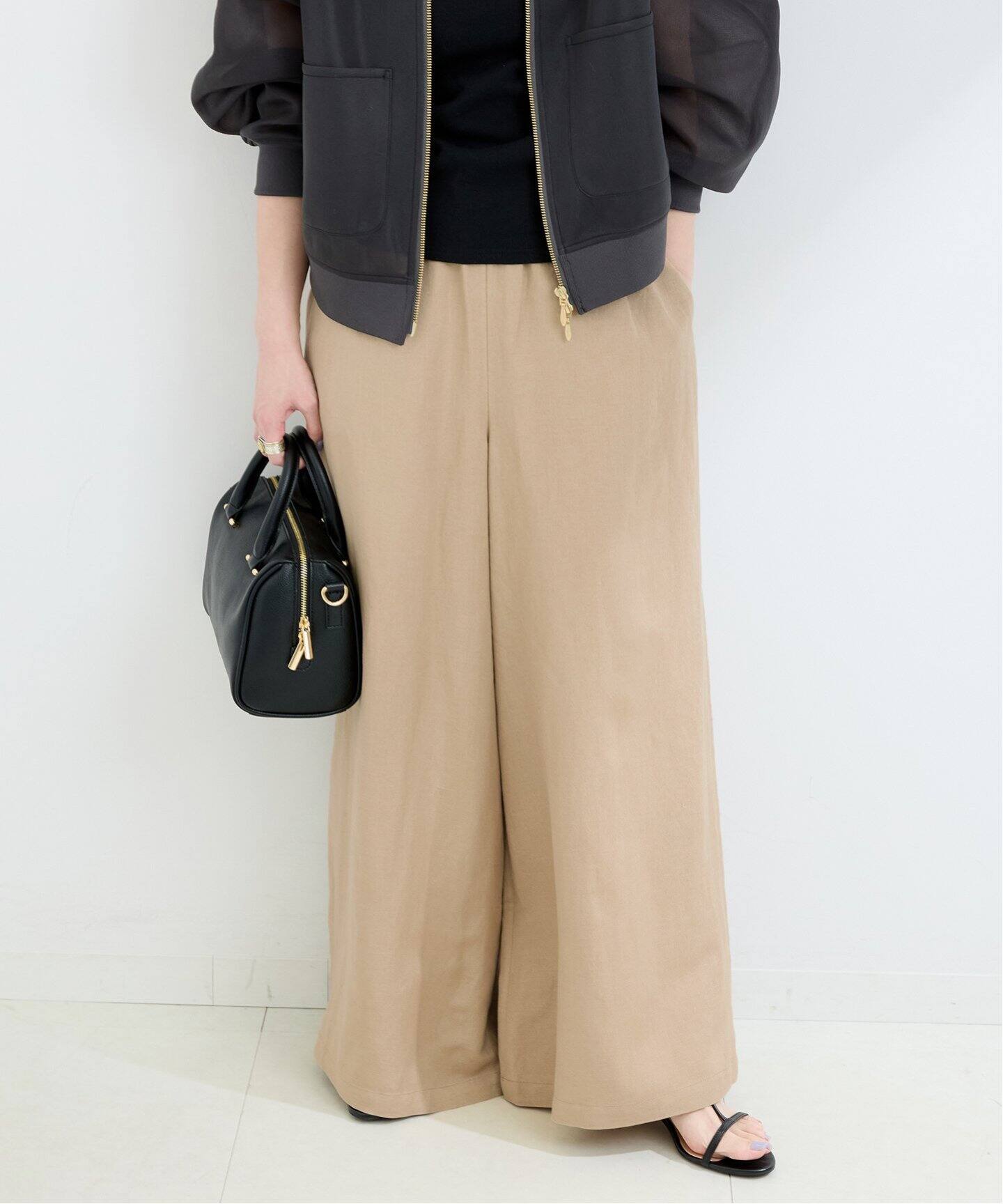 手洗い可 / リネンレーヨンワイドイージーパンツ（その他パンツ）｜B.C