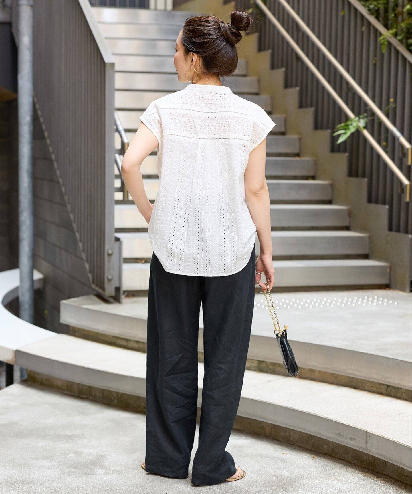 BC STOCK フレンチリネンストレートパンツ B.C STOCK｜《追加2》手洗い可 / フレンチリネンストレート