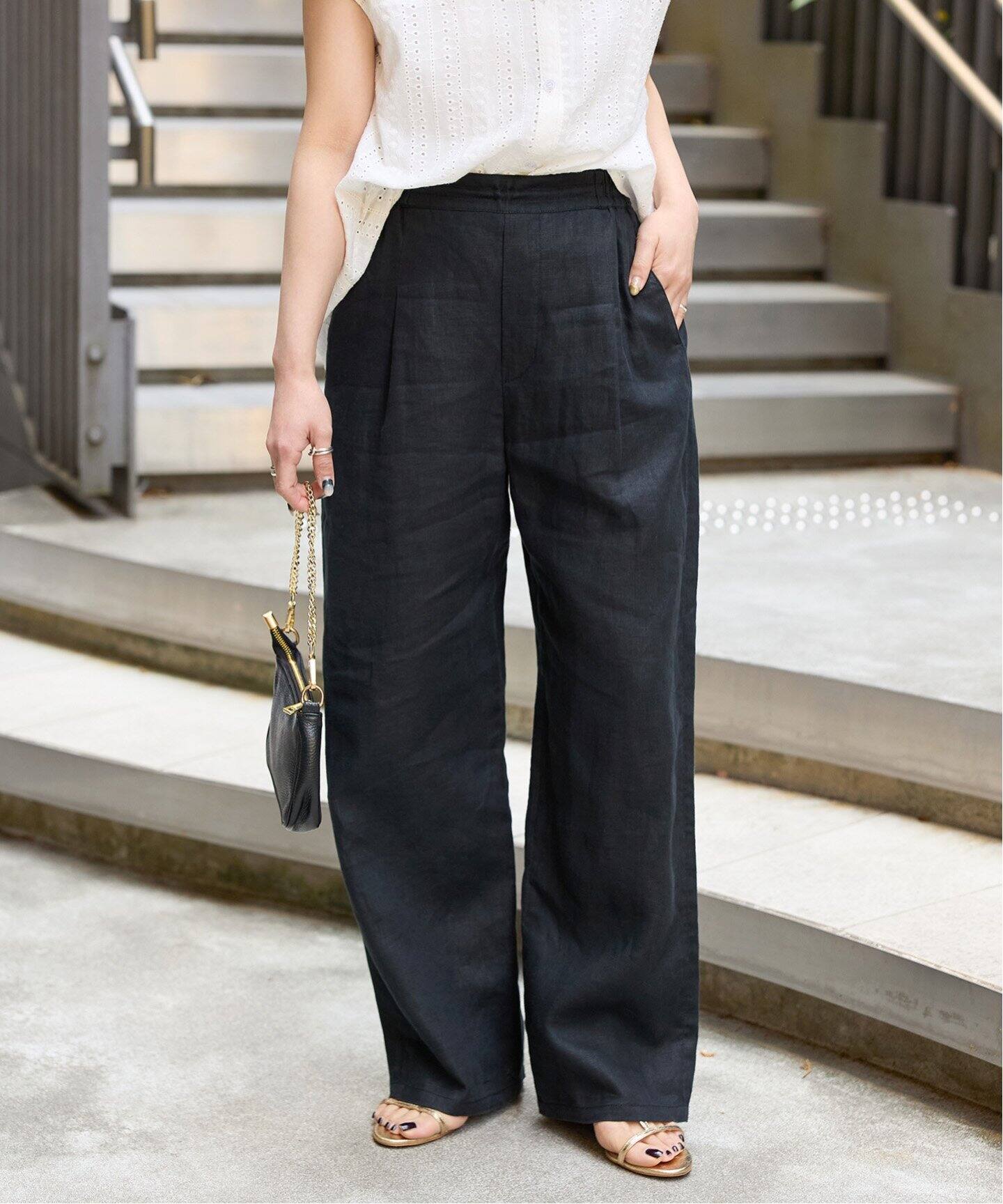 BC STOCK フレンチリネンストレートパンツ 追加2》手洗い可 / フレンチリネンストレートパンツ（その他