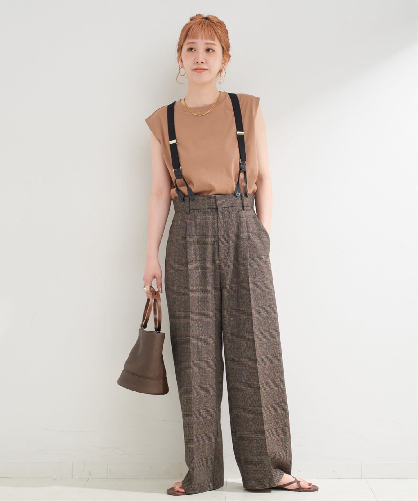 FREAK'S STORE｜別注 サスペンダー付き ビッグ2タックツイル