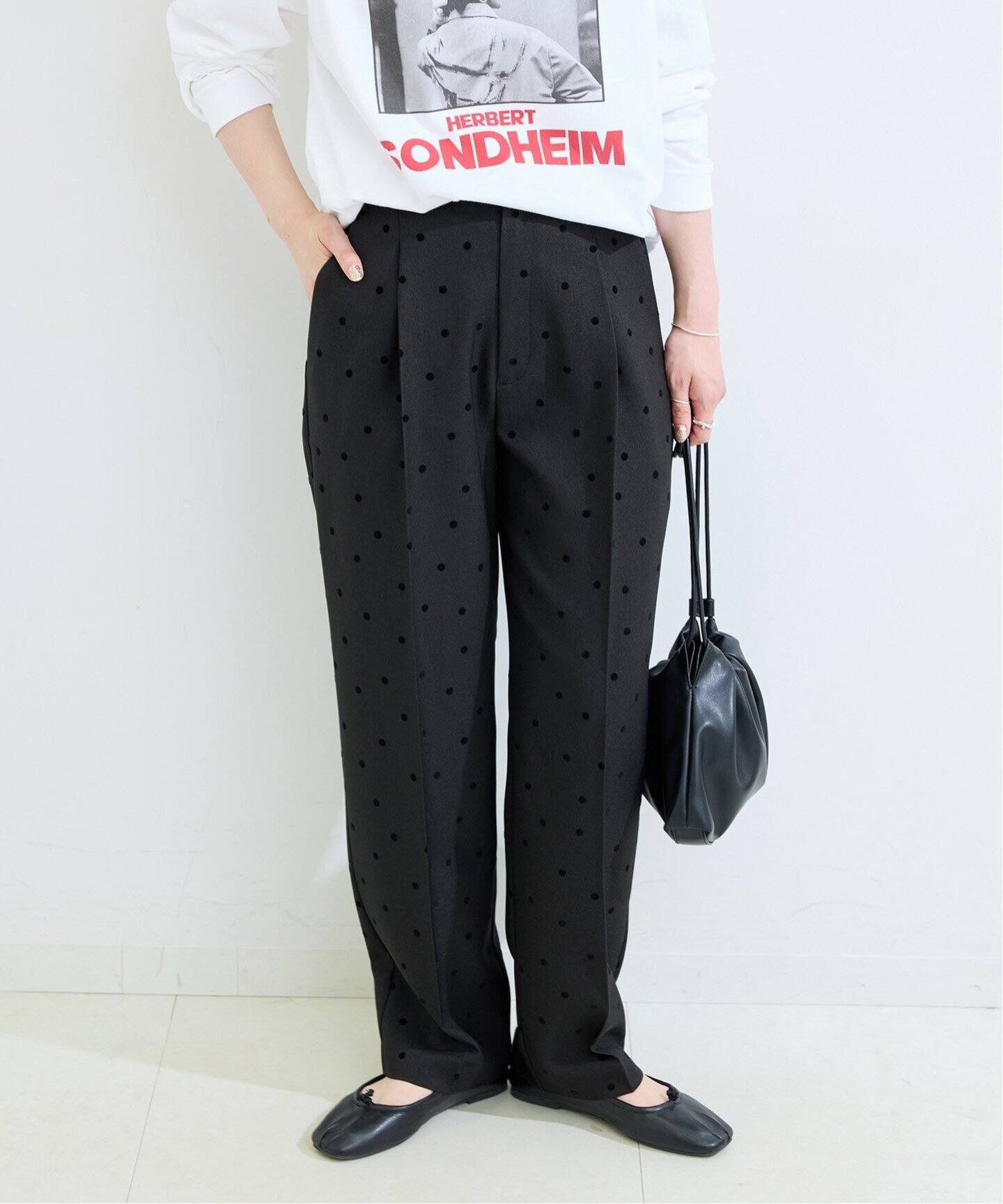 手洗い可 / ドットフロッキースティックパンツ（スラックス）｜B.C