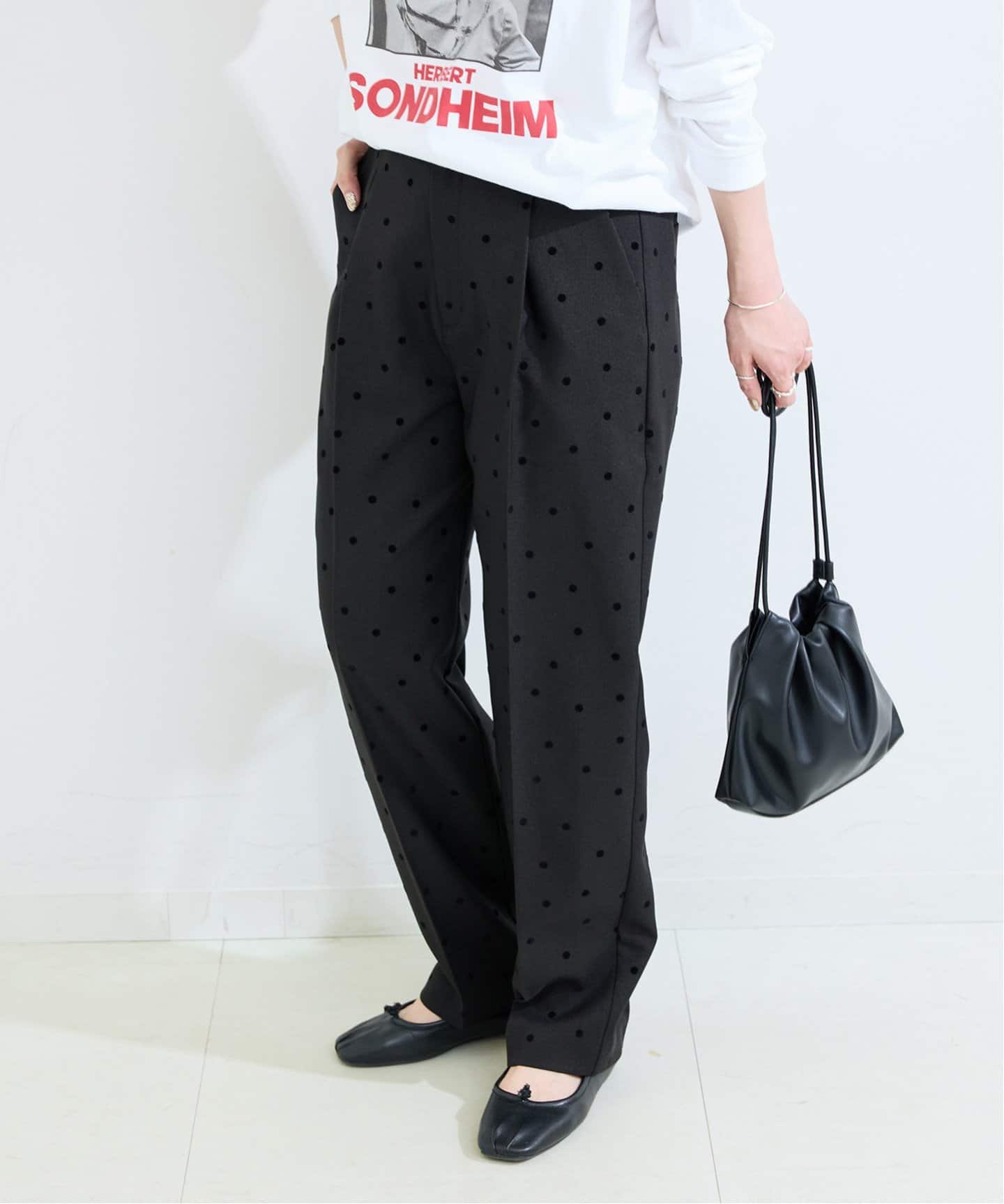 手洗い可 / ドットフロッキースティックパンツ（スラックス）｜B.C