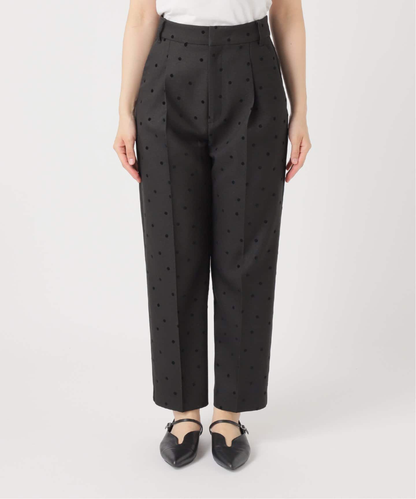 【新品・未使用】B.C STOCK　ドットフロッキースティックパンツ 手洗い可 / ドットフロッキースティックパンツ（スラックス