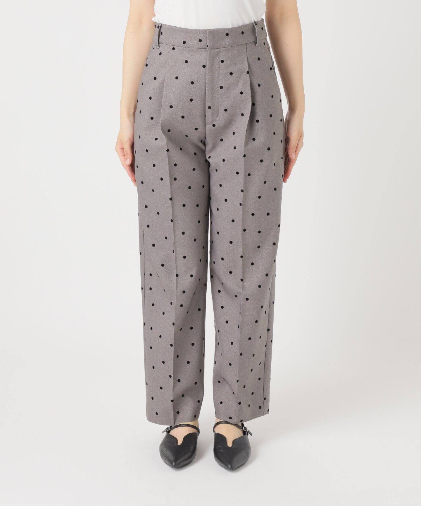 手洗い可 / ドットフロッキースティックパンツ（スラックス