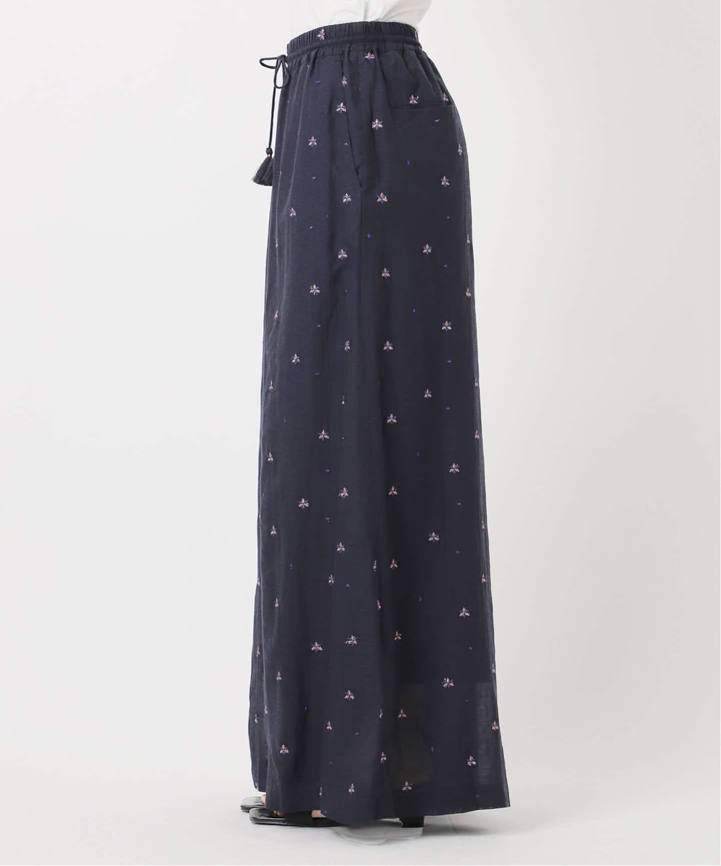 WEB限定】手洗い可 / フラワー刺繍ギャザーパンツ（その他パンツ