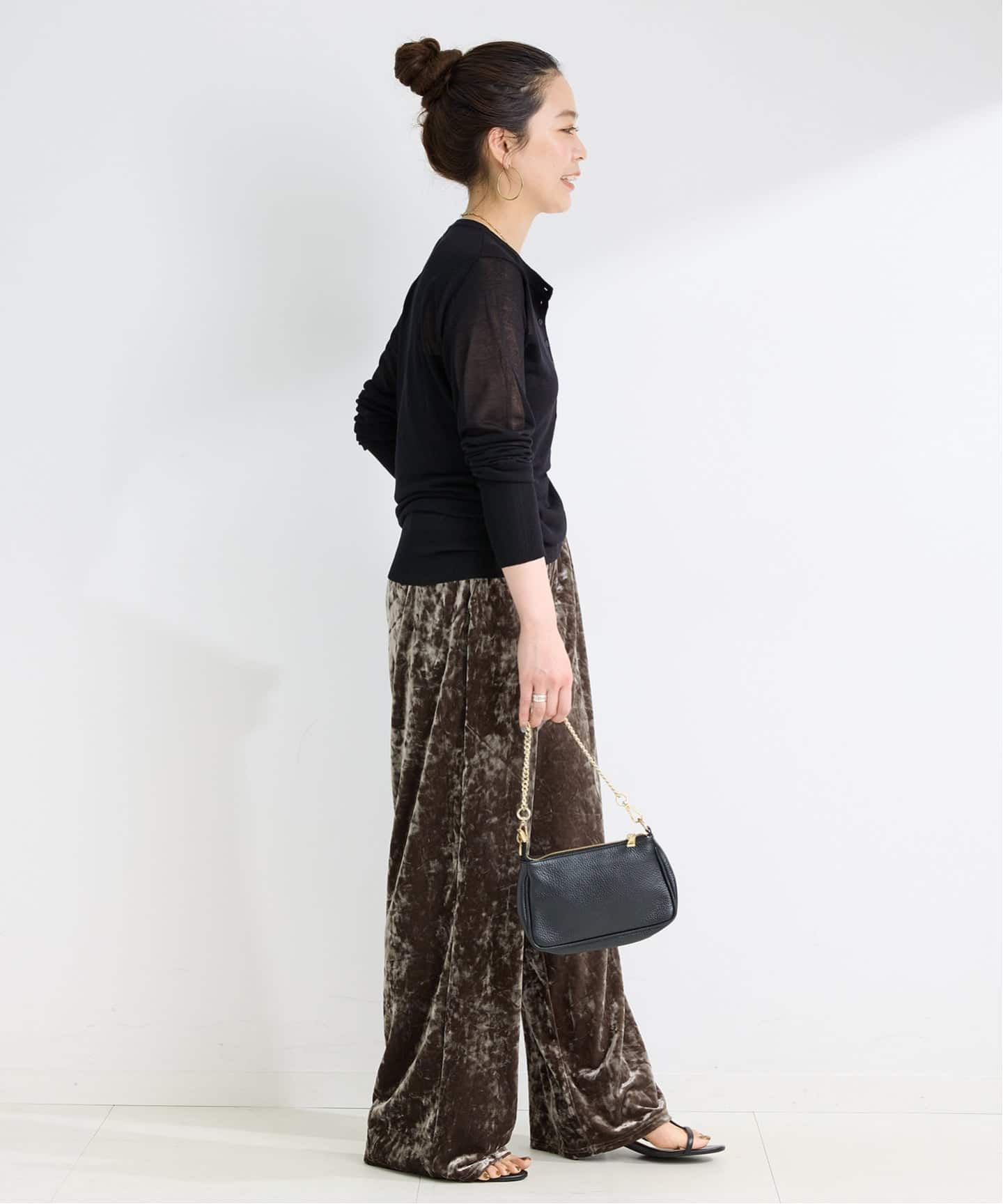 liten 柄ベロアパンツ　beige×black 新品未使用 小室安未さん着用】ベロアパンツ | N. Natural Beauty Basic