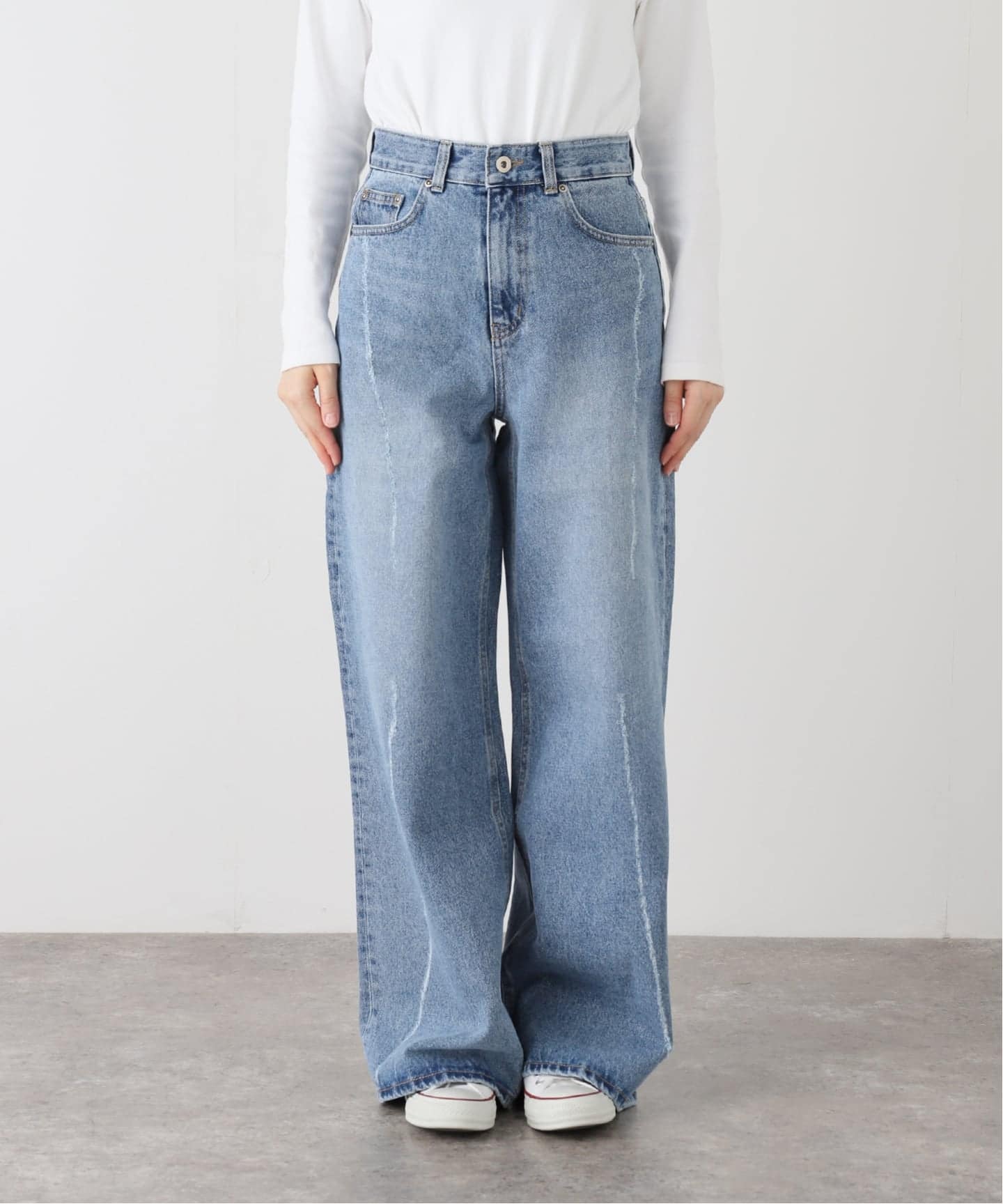 KIJUN/キジュンScratched Wide Jeans（デニムパンツ・ジーンズ