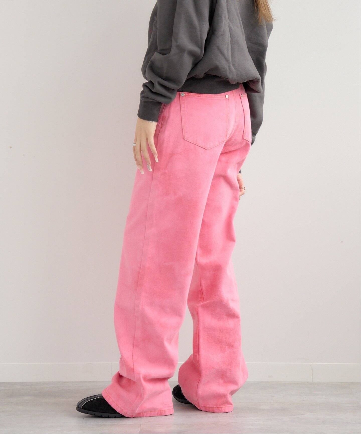 One Tea spoon / ワンティースプーン PINK KISS WIDE LEG JEANS