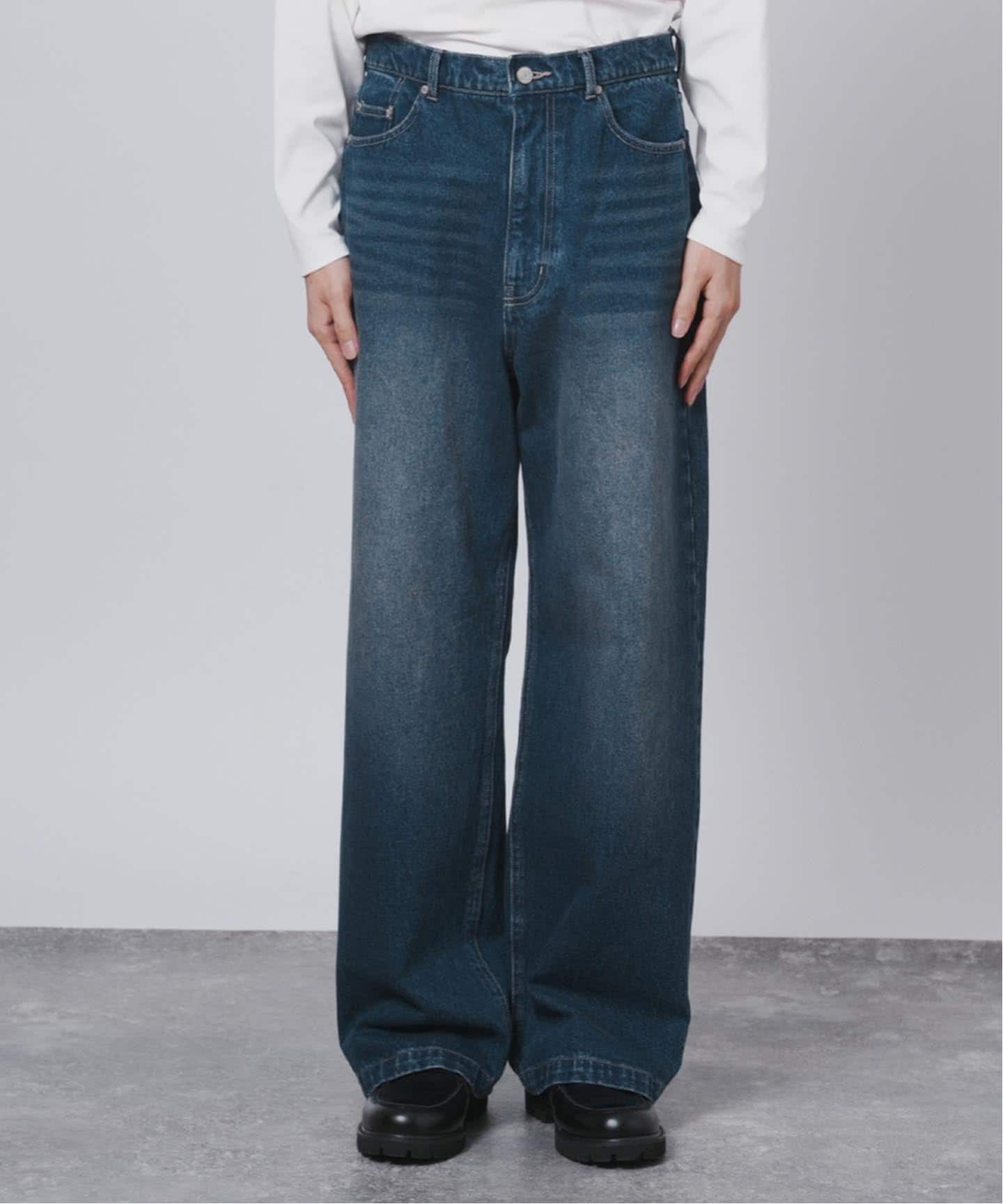 B.A.C.D] NEW 13oz ワイドストレートデニムパンツ（デニムパンツ