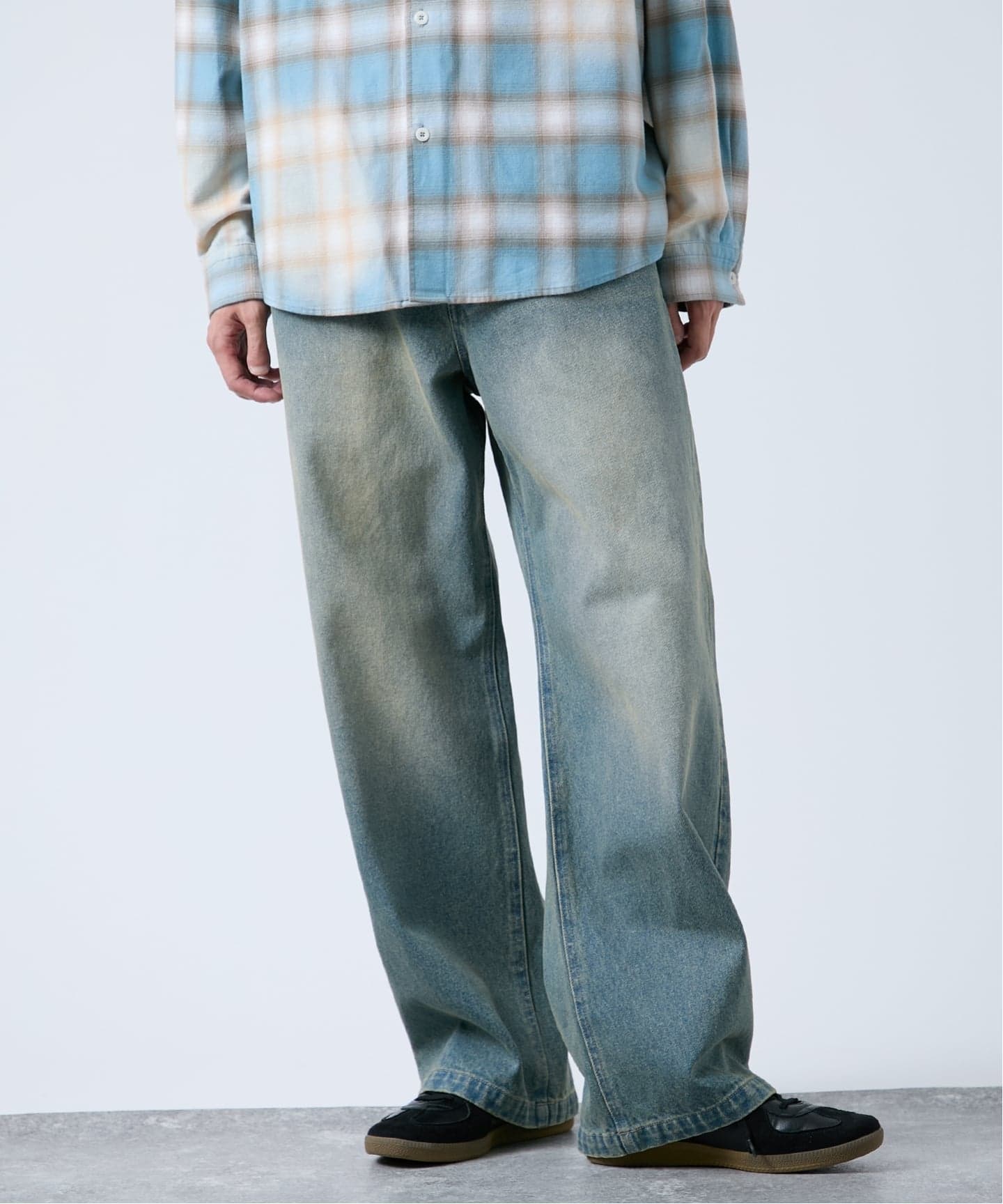 追加》[B.A.C.D] NEW 13oz ワイドストレートデニムパンツ（デニム