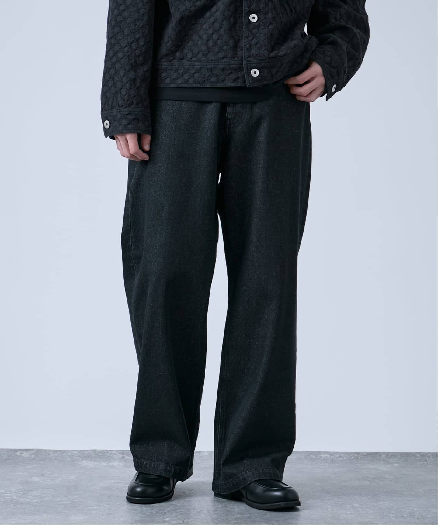 B.A.C.D] NEWベーシック 13oz ワイドストレートデニムパンツ（デニム
