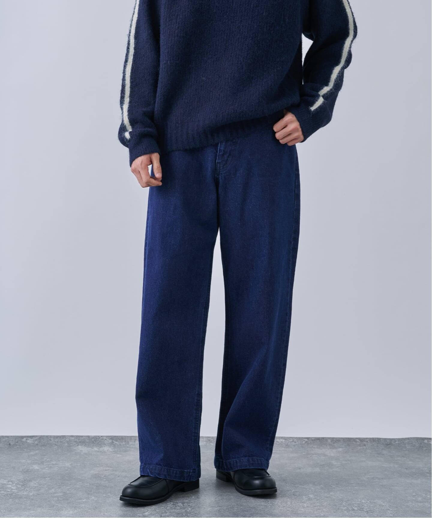 B.A.C.D] NEWベーシック 13oz ワイドストレートデニムパンツ（デニム 