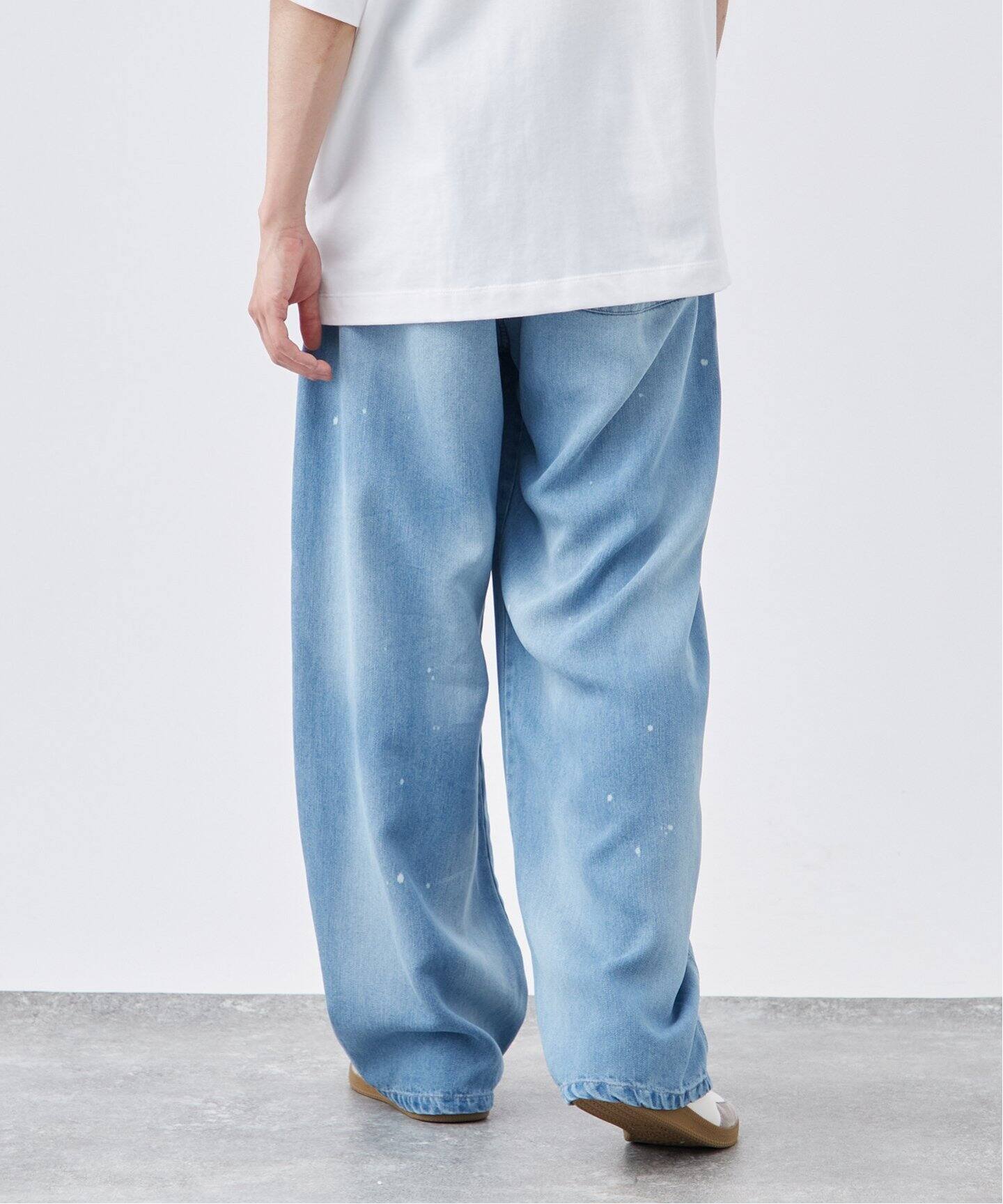 a2oバック ライトブルー 最終値下げ B.A.C.D] リヨセル ワイドデニムパンツ（デニムパンツ・ジーンズ