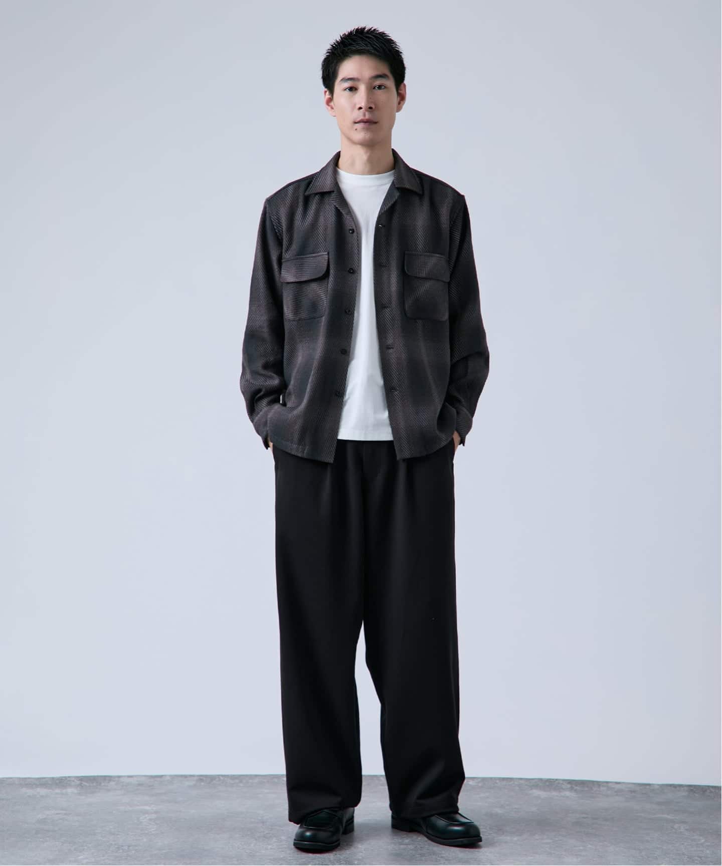 追加》ヘビーT/R 1タックワイドストレートスラックス（スラックス