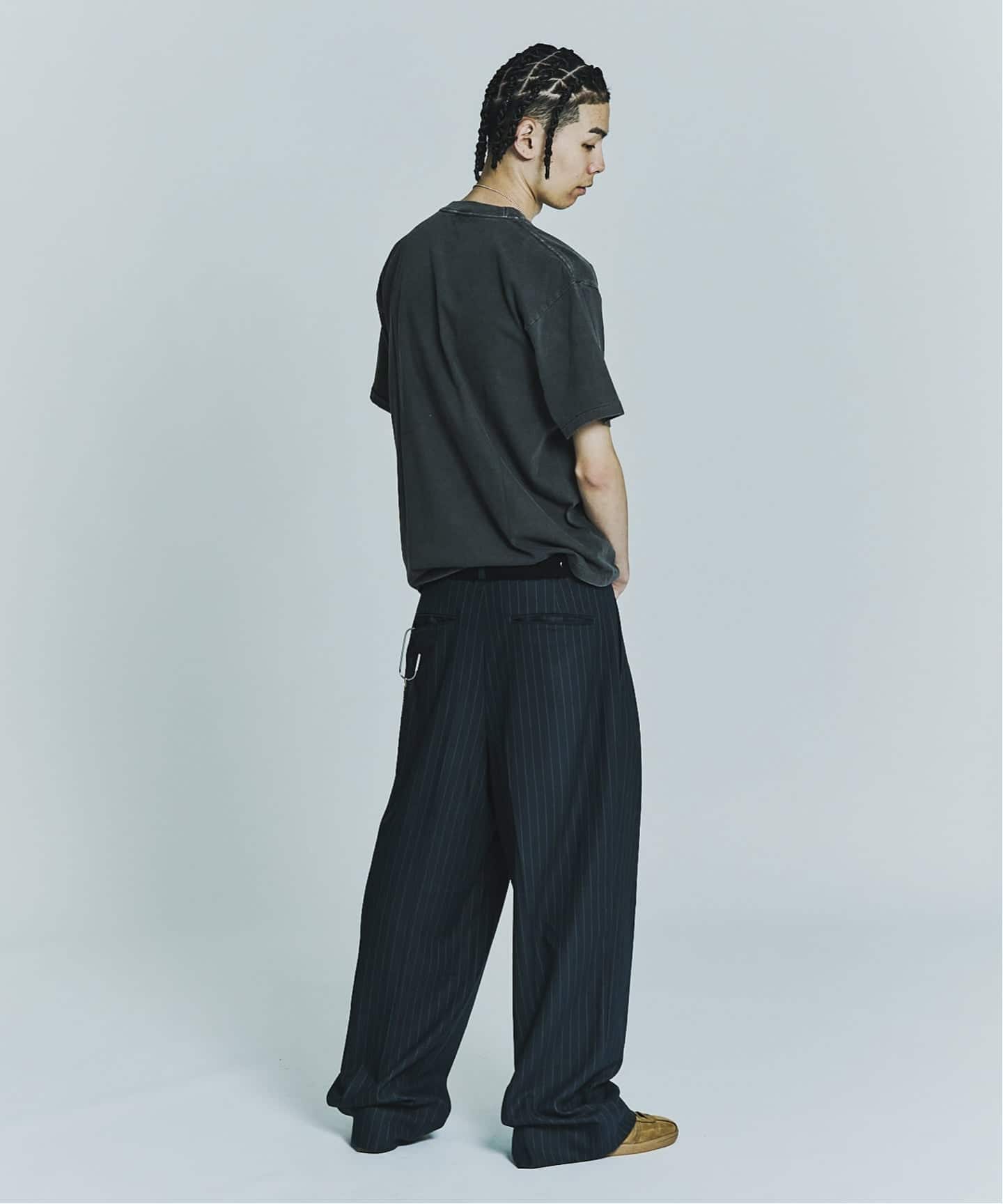 2020f/w soduk タックストライプスラックス ワイドタック ストライプ トラウザーズ / Wide Tuck Stripe Trousers
