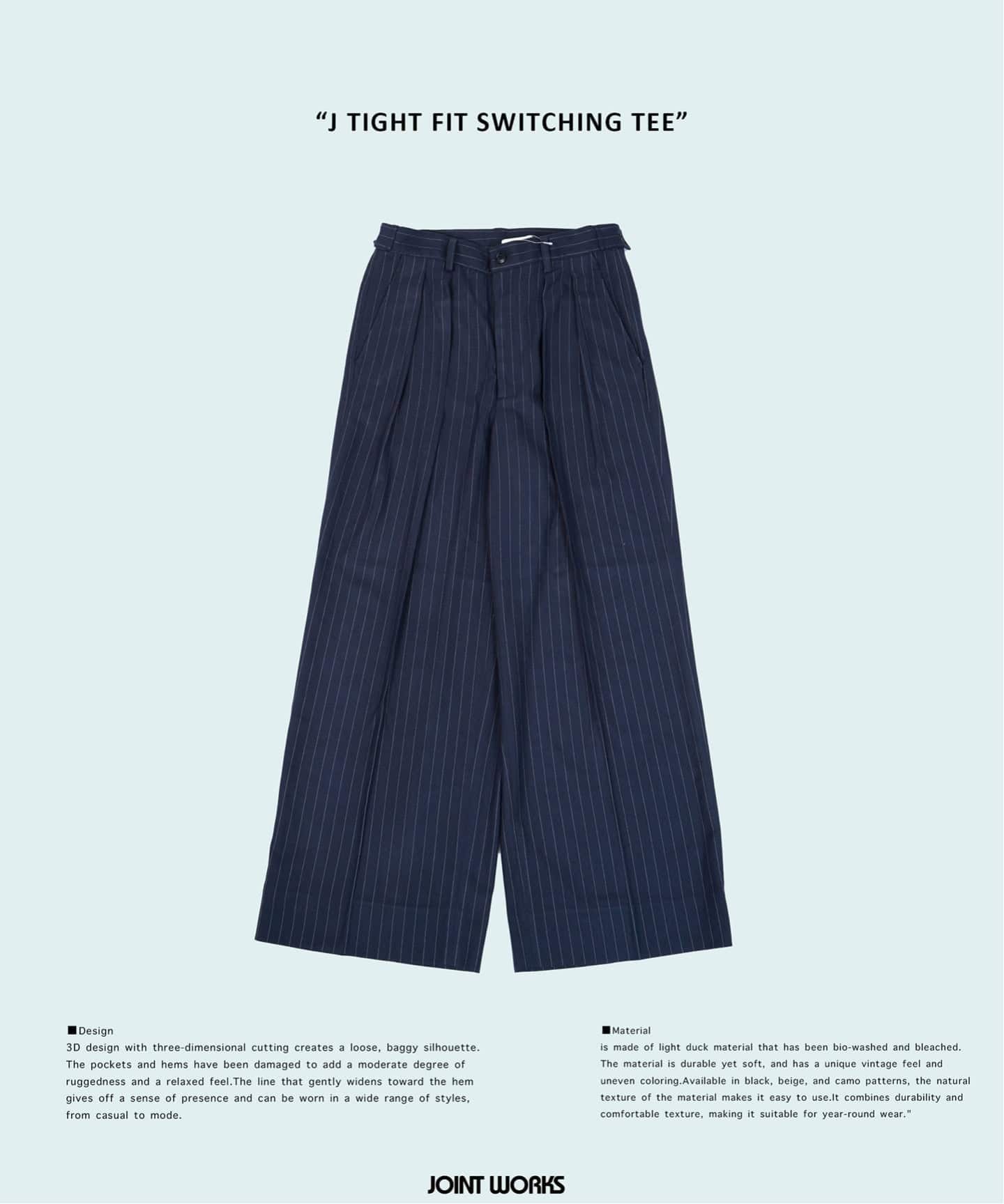 J WIDE TUCK STRIPE PT