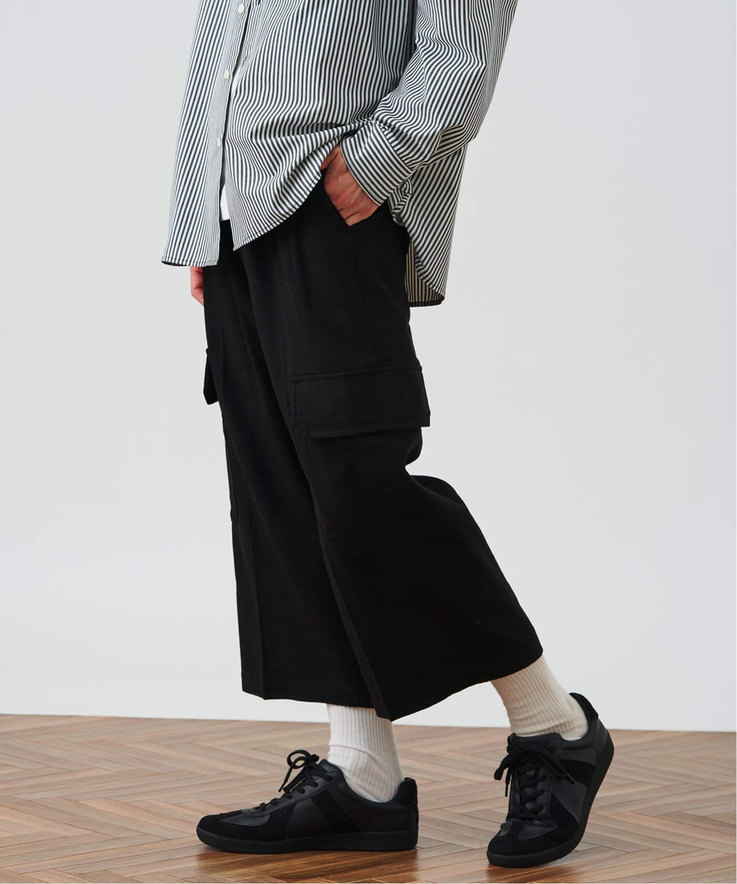 Deux Allures/ドゥ アリュール】クロップドワークパンツ（カーゴ