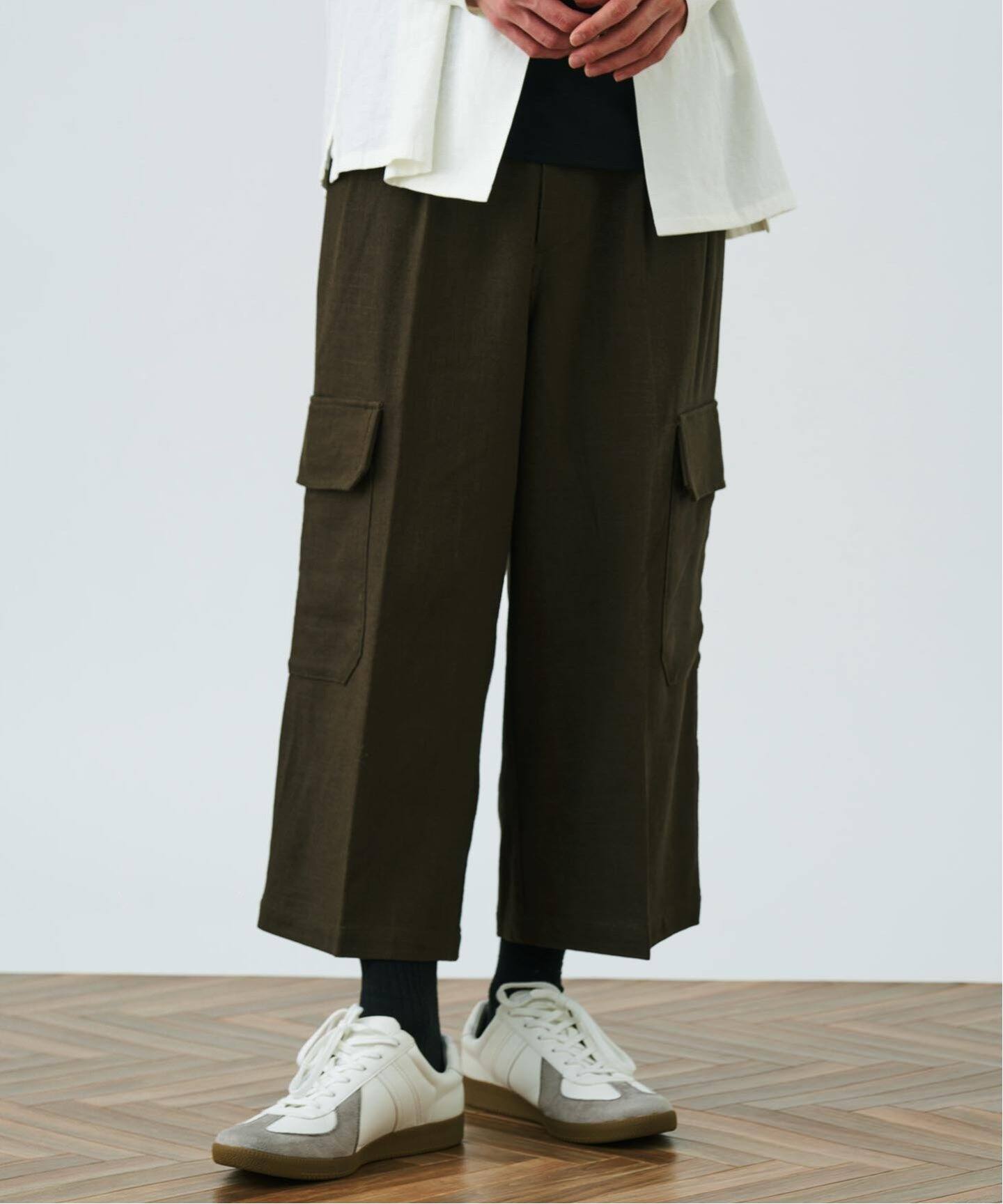 モカベージュ　カーゴクロップドパンツ カーゴクロップドパンツ(モカ) – stylist-kurakuen