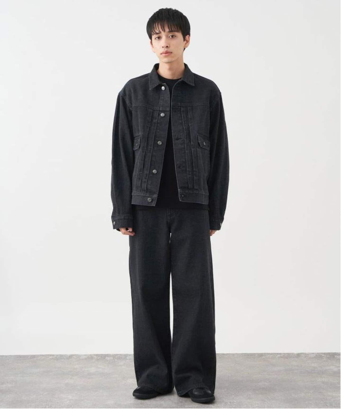 LCBURBERRY 黒いデニムミリタリージャケット ノバチェック 12.5oz TYPE2 デニムジャケット（デニムジャケット）｜B.C STOCK