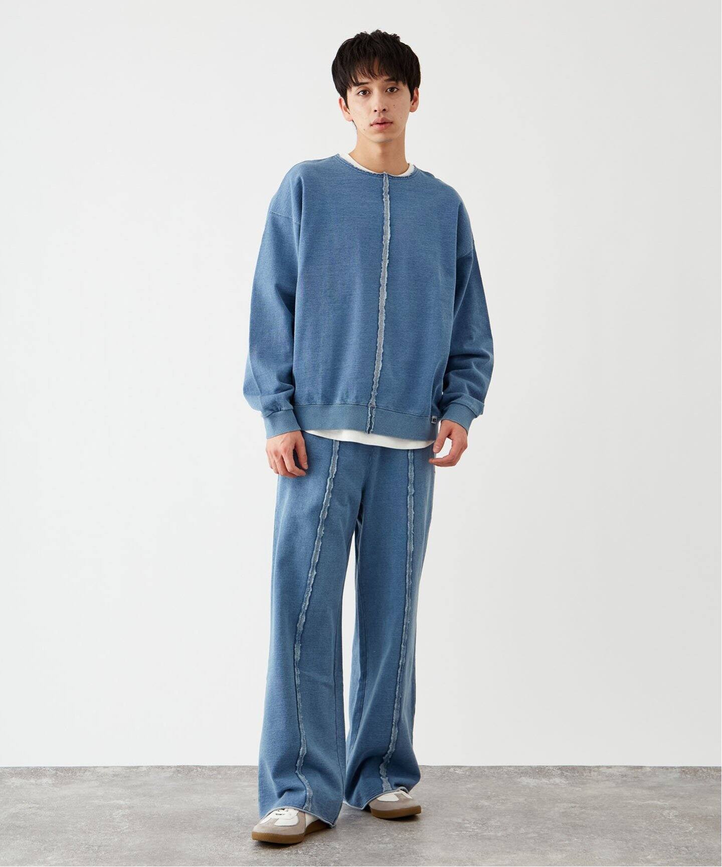 RUSSELL ATHLETIC×BLUE BLUE 別注 ナイロンセットアップ Russell Athletic トレーナー スウェット 「RUSSELL ATHLETIC