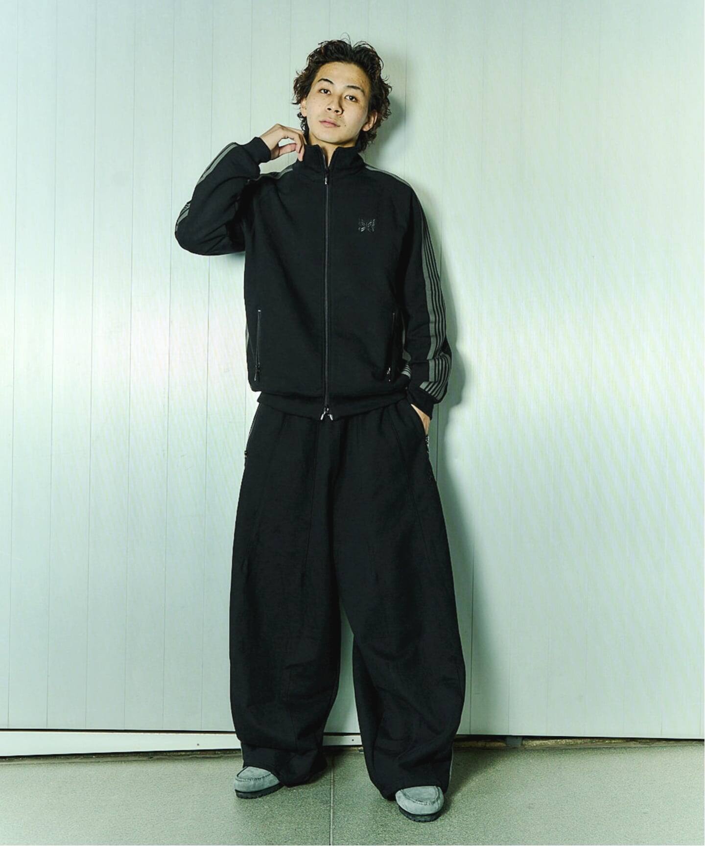 Needles黒ジャージパンツ NEEDLES/ニードルズ/【LHP EXCLUSIVE】TRACK PANT - COTTON JERSEY
