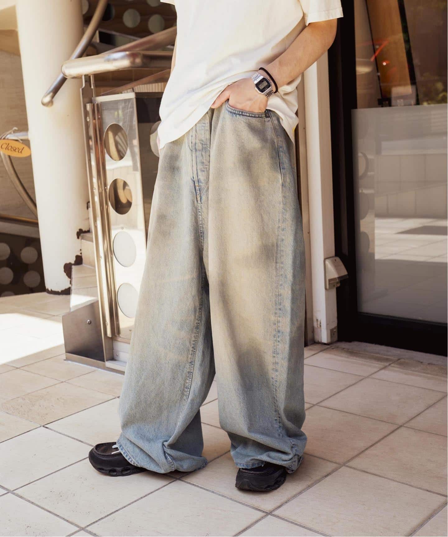 refomed リフォメッド フレッシュマンデニムワイドパンツ　サイズ 2 FRESH MAN DENIM WIDE PANTS USED -INDIGO- | IN ONLINE STORE