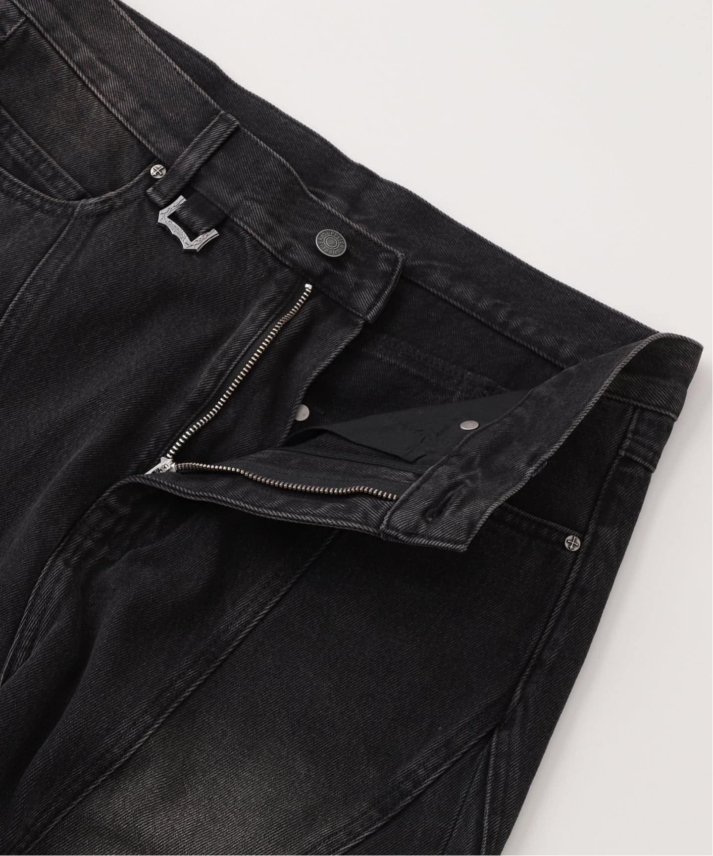 SUPPLIER / サプライヤー Cross Leather Patch Baggy Denim（デニム