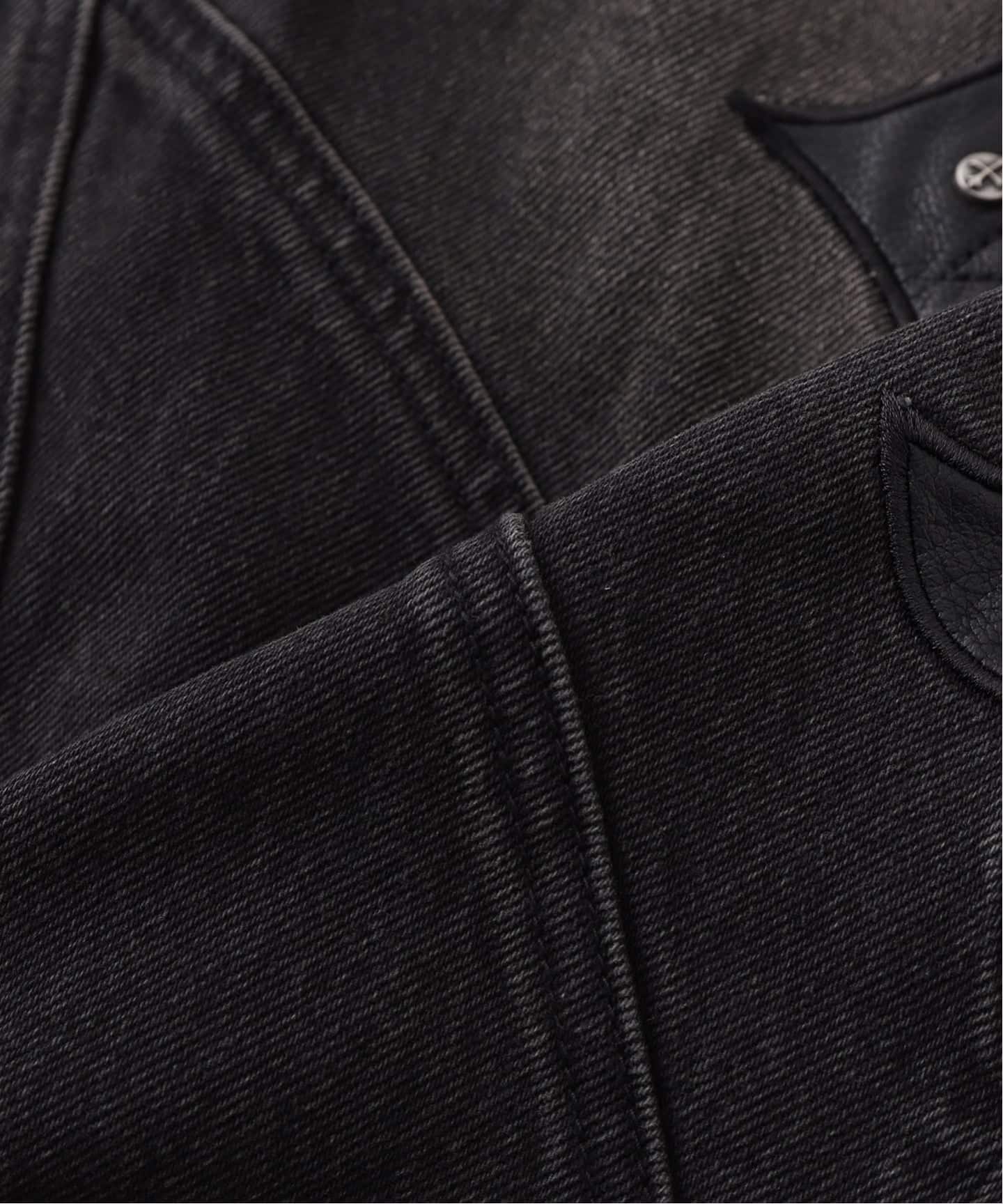 SUPPLIER / サプライヤー Cross Leather Patch Baggy Denim（デニム