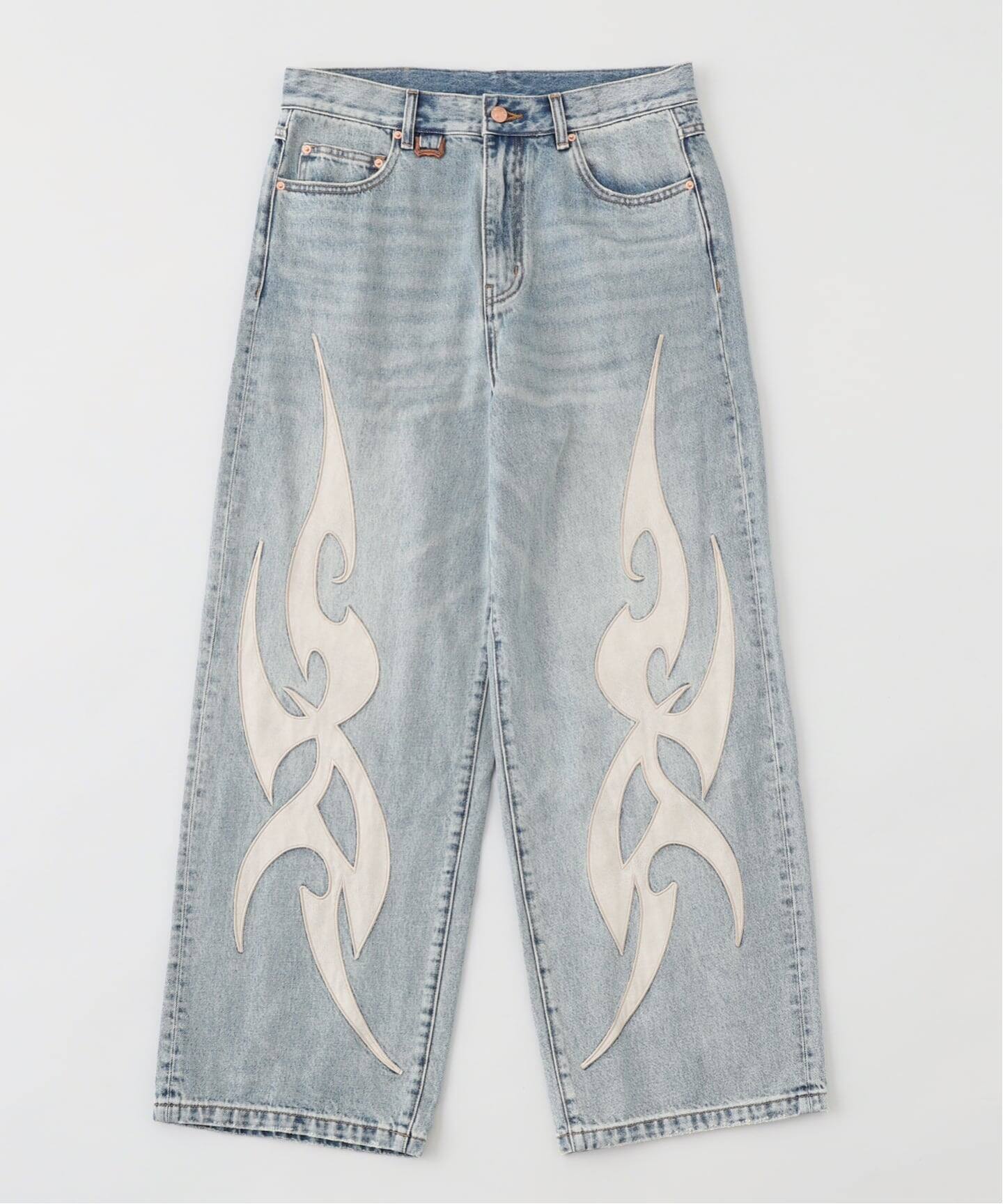 SUPPLIER / サプライヤー Cross Leather Baggy Denim（デニムパンツ 