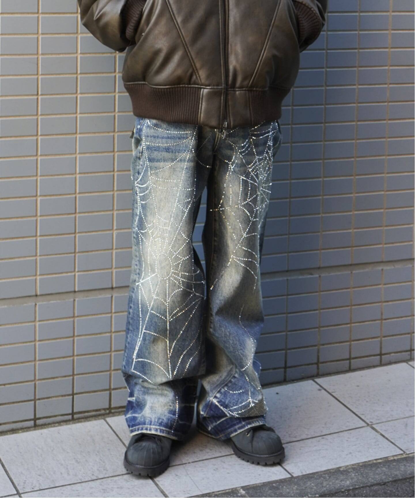 VALABASAS【新品未使用】ラインストーンバギーパンツ 30 バラバサス 