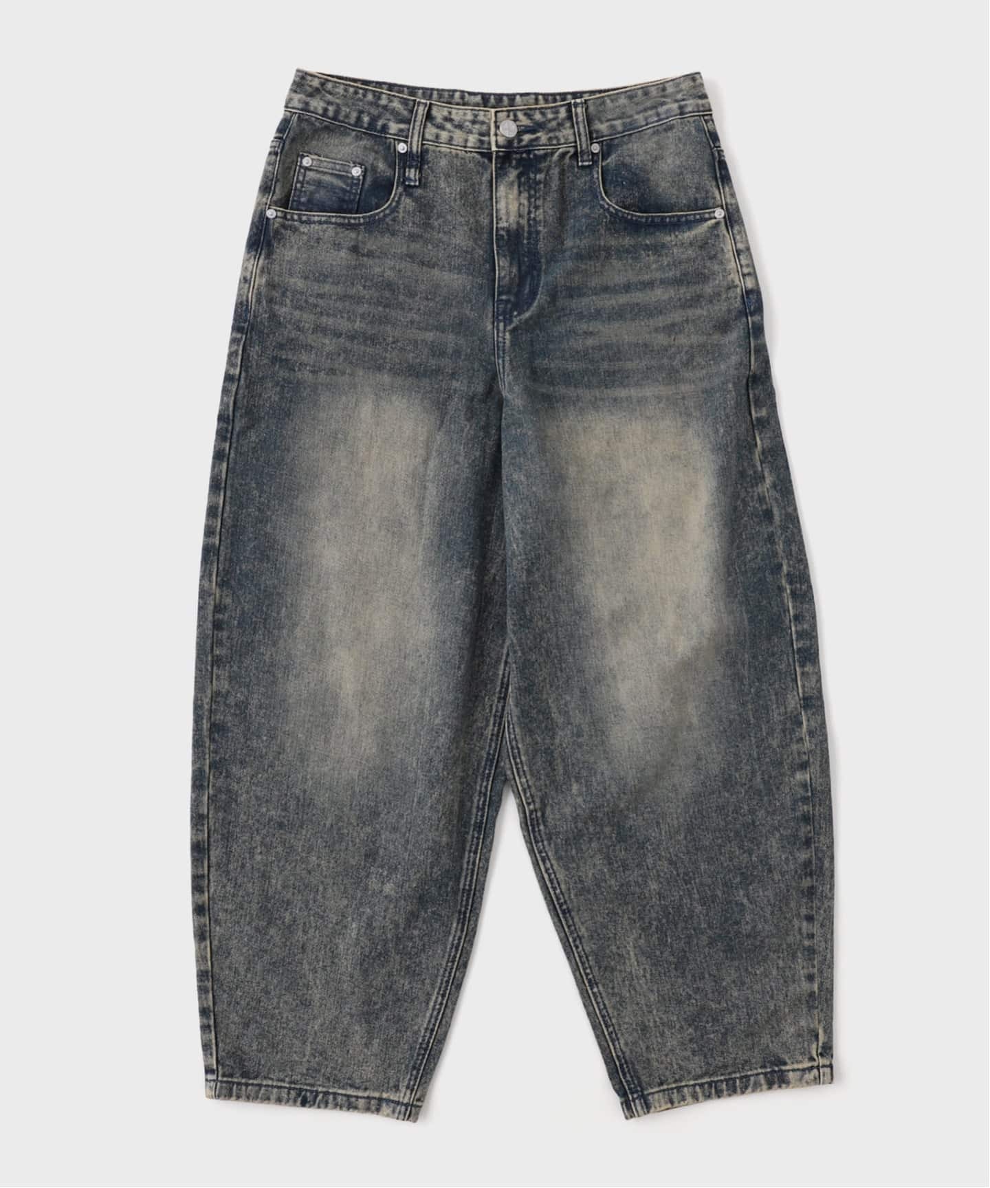 NOMANUAL/ノーマニュアルWAVE CURVED DENIM PANTS