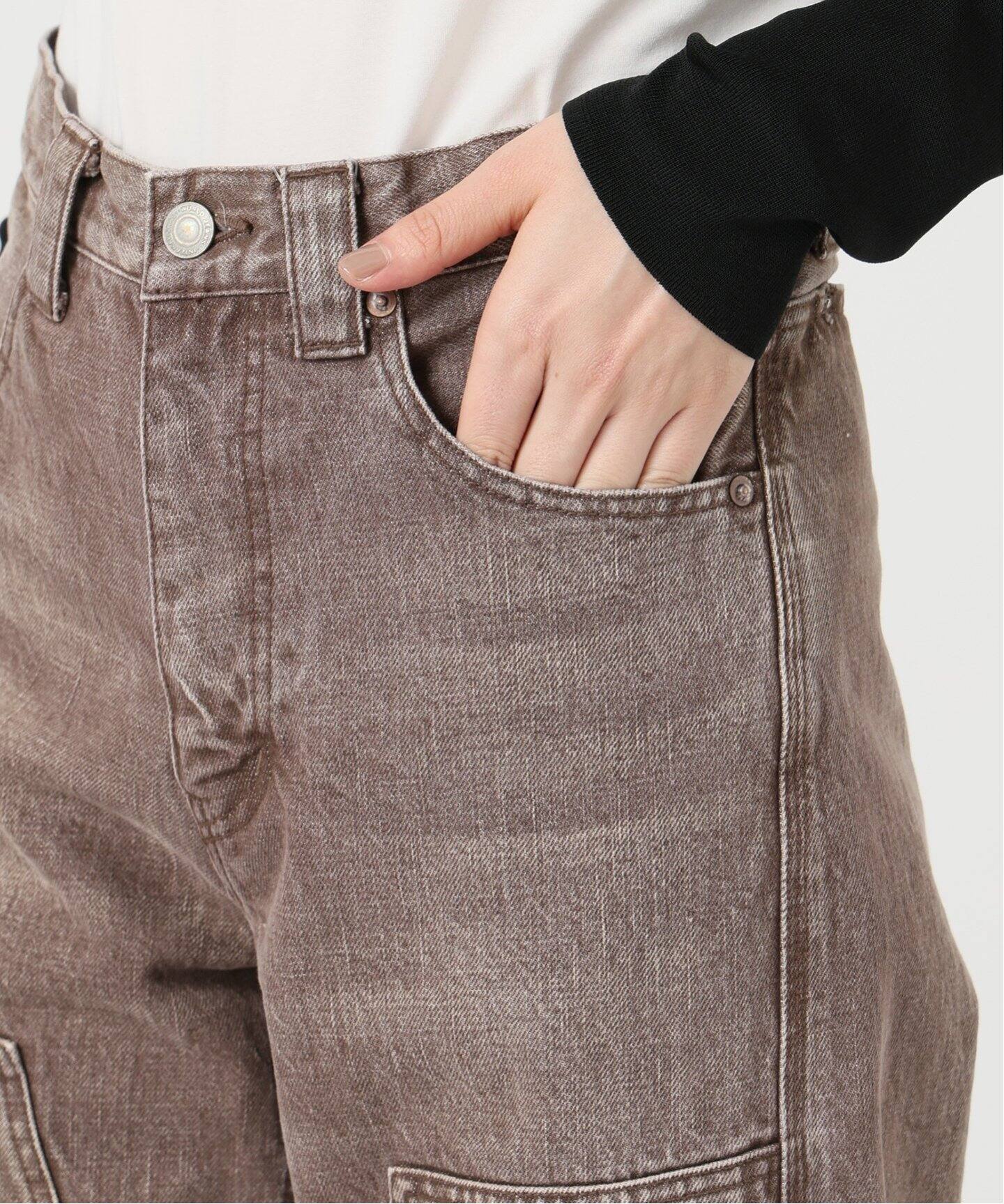 【美品】EDIT FOR LULU ウォッシュドカラーデニム ブラウン 34 ウォッシュド カラーデニム（デニムパンツ・ジーンズ）｜EDIT.FOR LULU