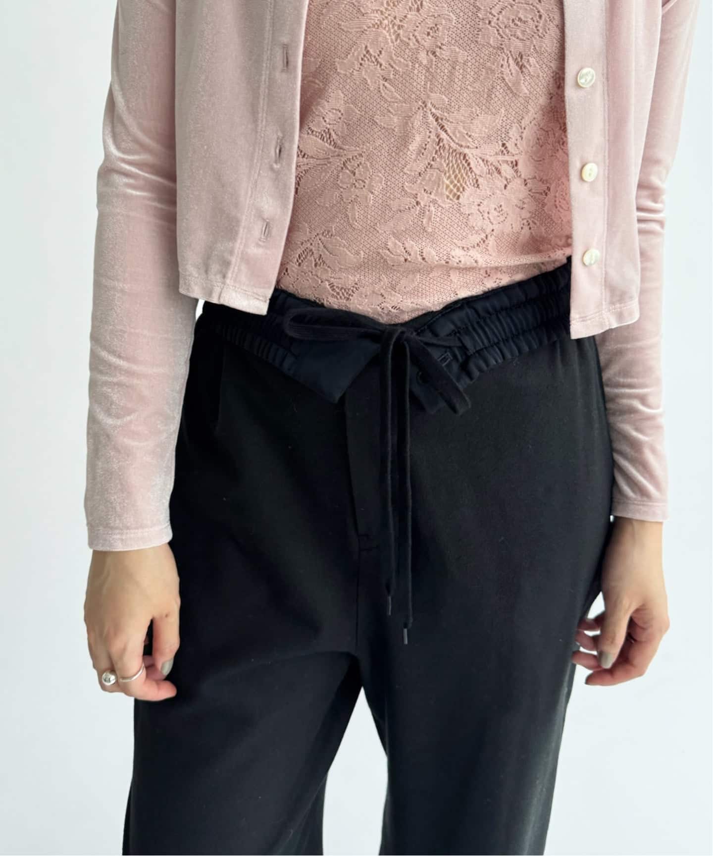 EDIT. FOR LULU コットンドロワーズパンツ ブラック EDIT. FOR LULU（エディットフォールル） スラックス パンツ 「ROLLAS